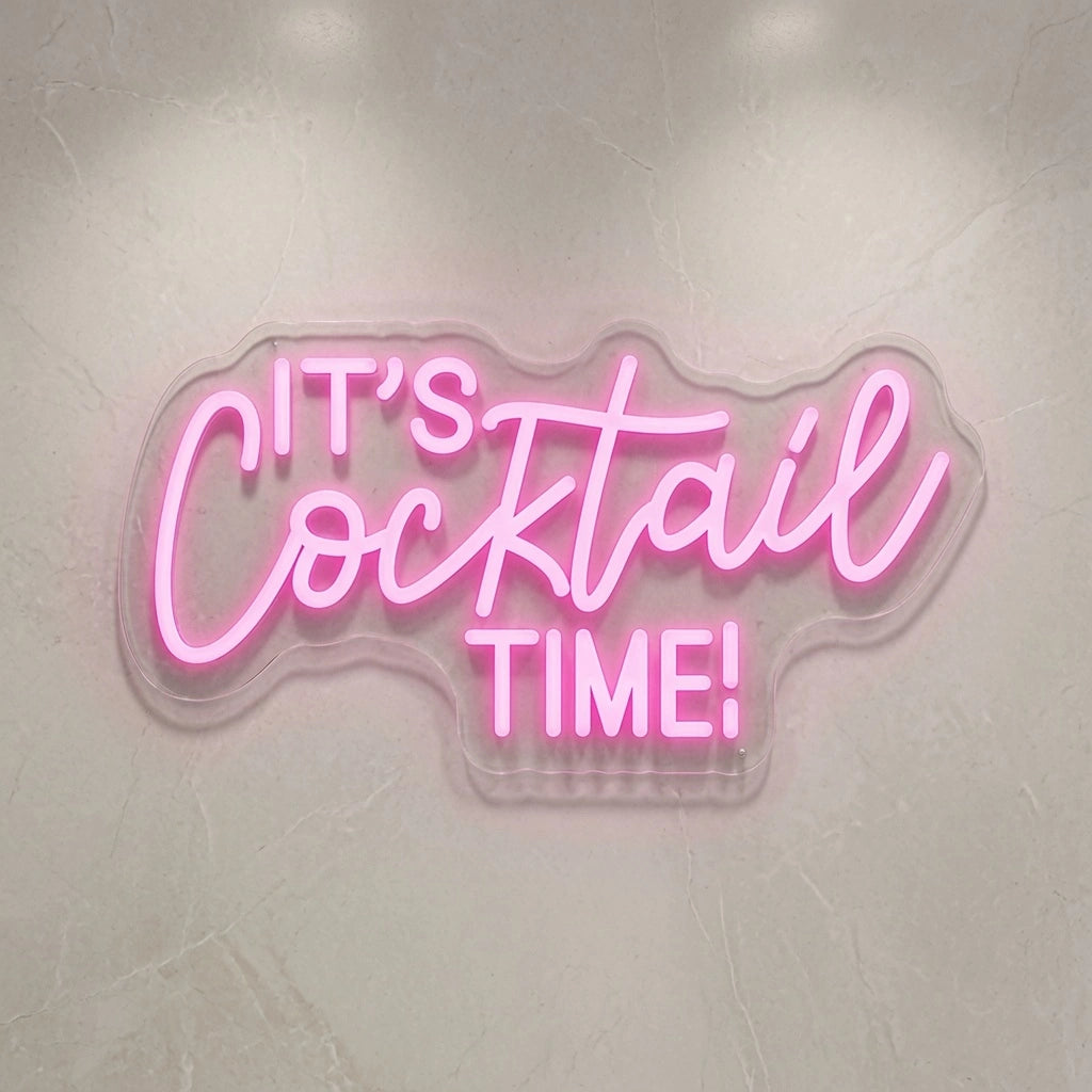 It's Cocktail Time LED Neon Sign Home Decor - 01 Original Product Image