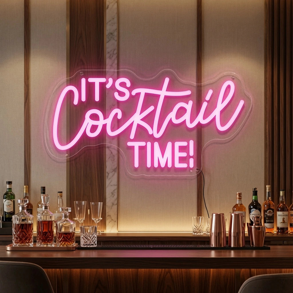 It's Cocktail Time LED Neon Sign Home Decor - 02 High-Converting Product Image