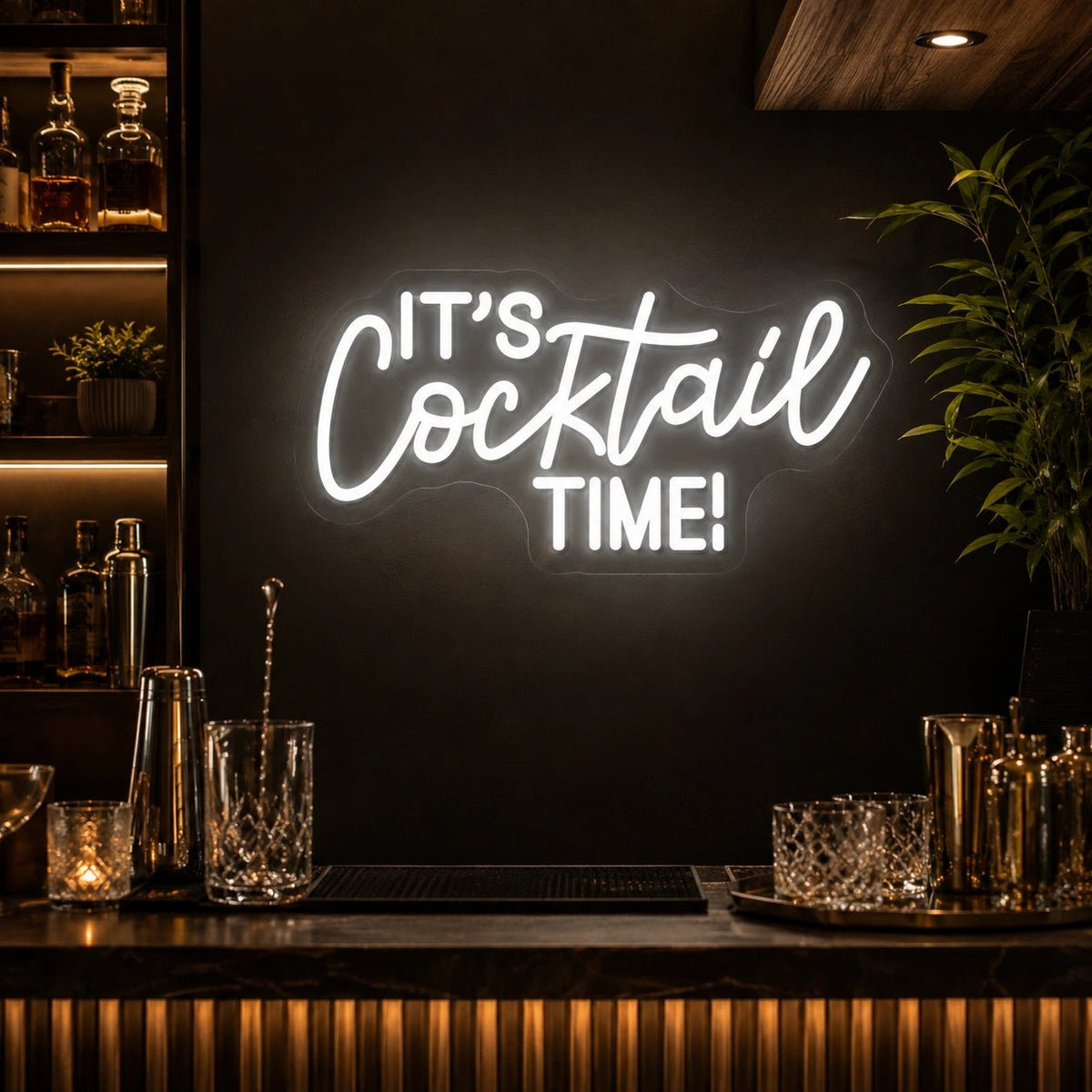 Its Cocktail Time Man Cave LED Neon Sign - Shineneon