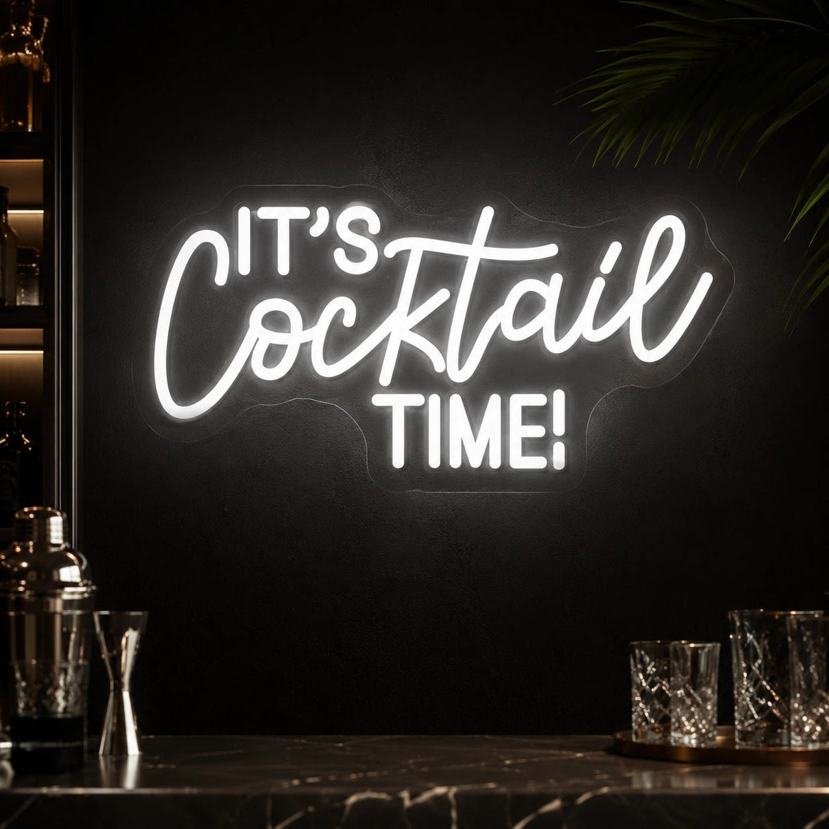 Its Cocktail Time Man Cave LED Neon Sign - Shineneon