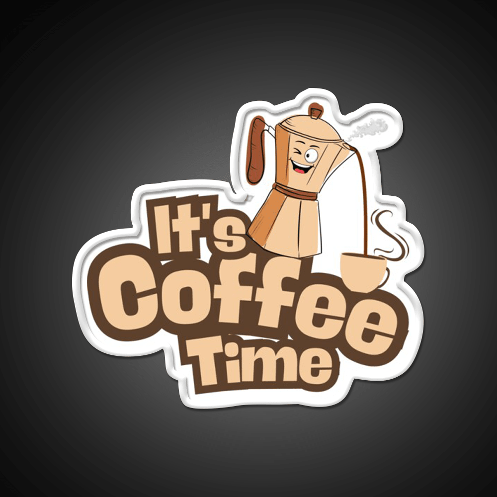 Its Coffee Time Cafe Led Neon Sign Espresso Bar Art Rgb Color - Shineneon