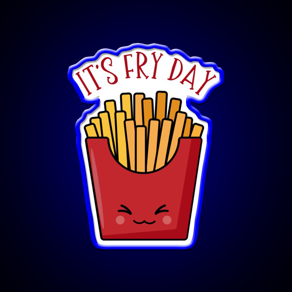 Its Fry Day Fast Food Led Neon Sign For Burger Place Rgb Color