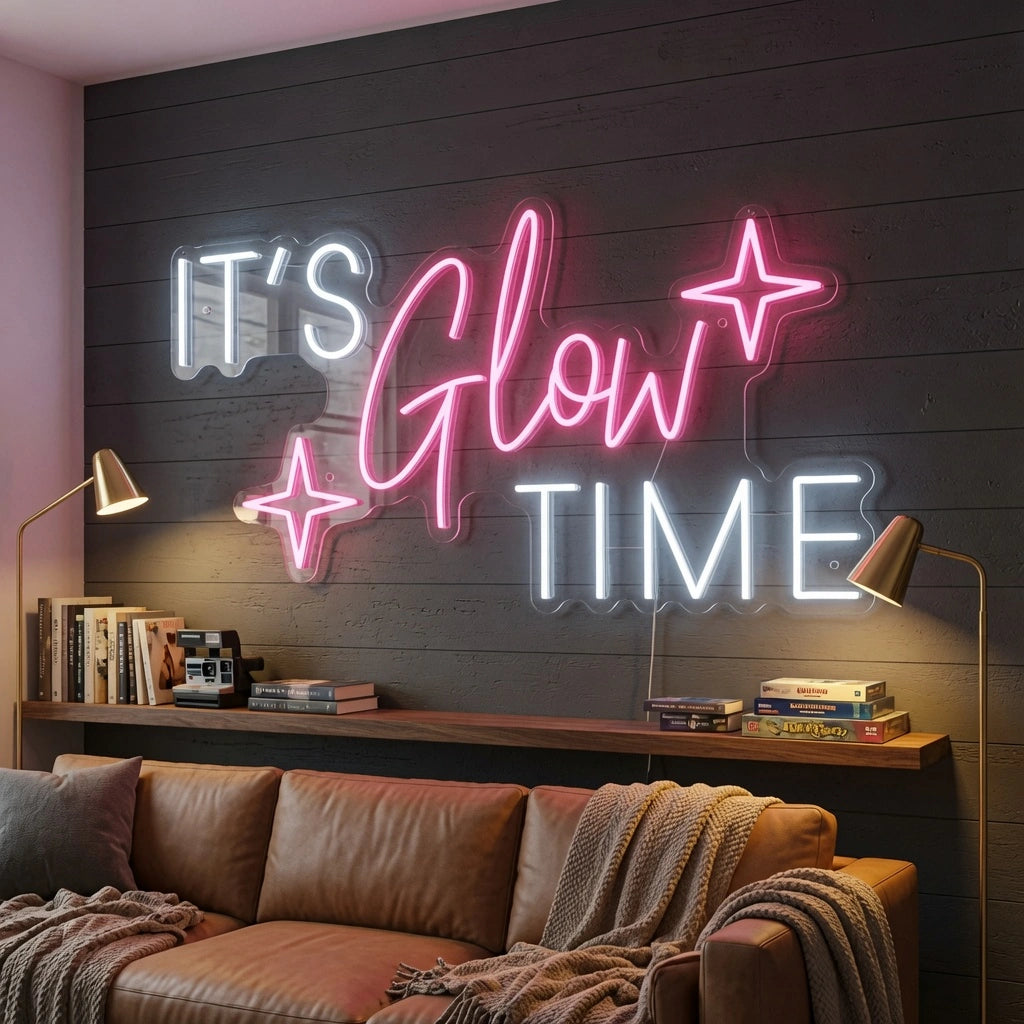 It's Glow Time LED Neon Sign Bedroom Decor - 03 Real Lifestyle Scene