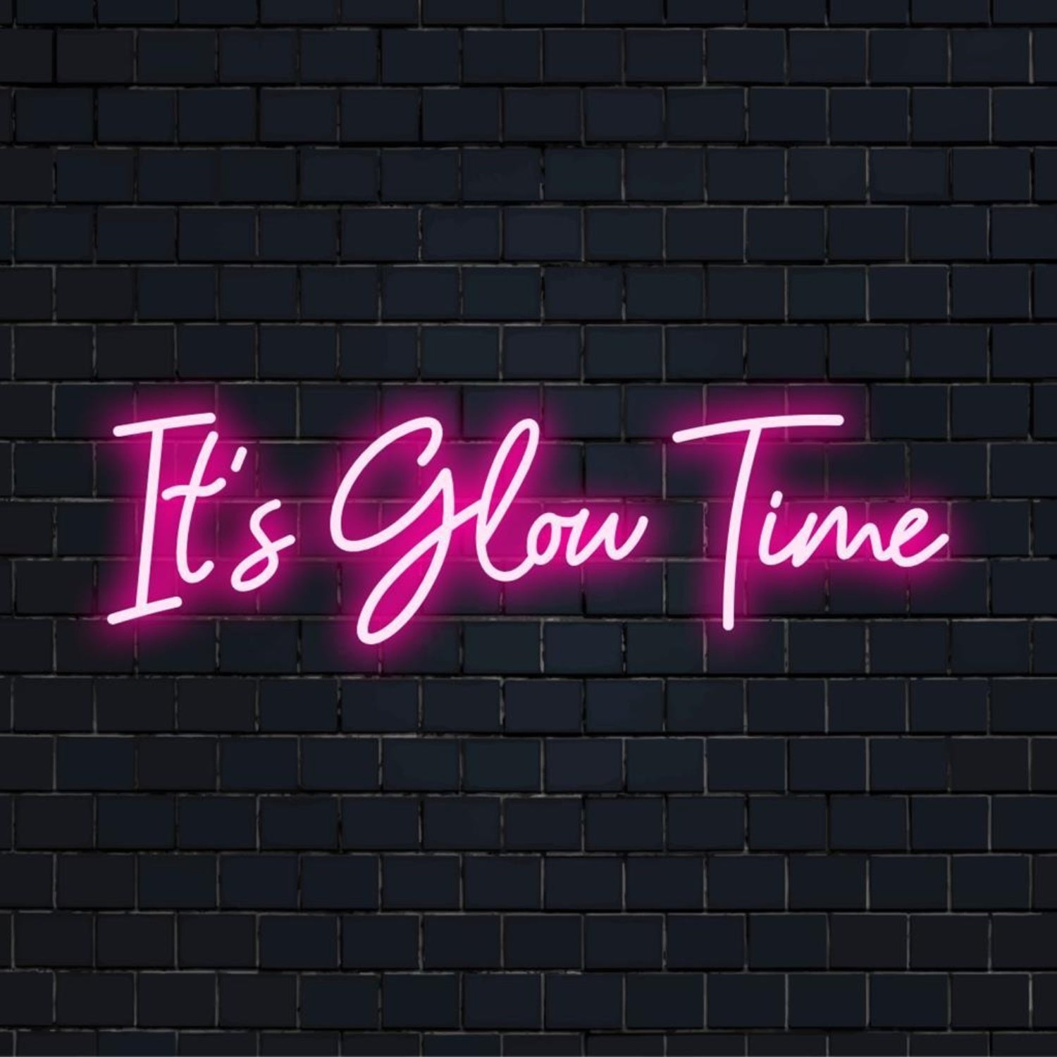 Its Glow Time Led Neon Sign Pink Hues Wall Decor For Bars Studios Living Spaces | Shineneon