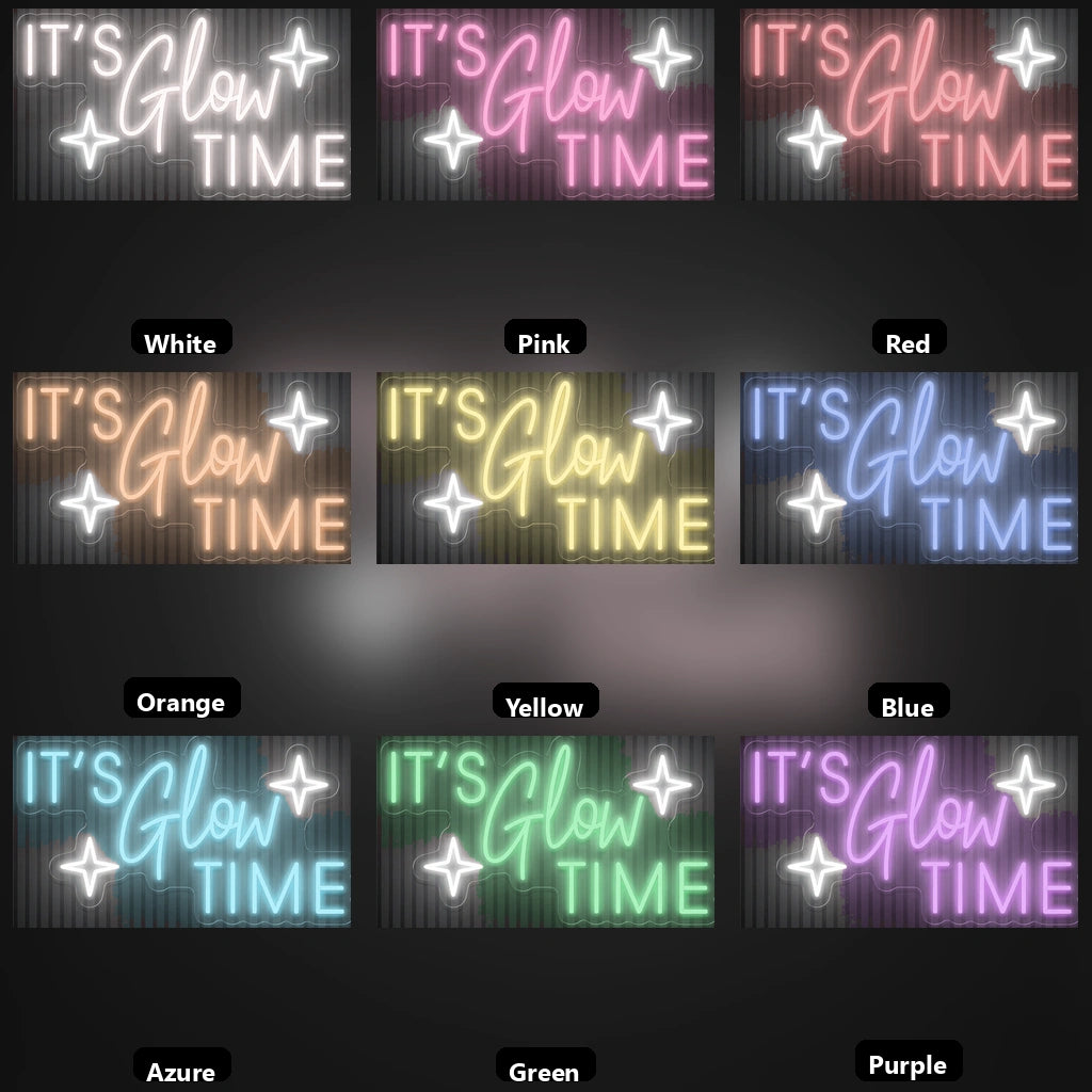 It's Glow Time LED Neon Sign Wall Neon Sign - 05 Color Grid
