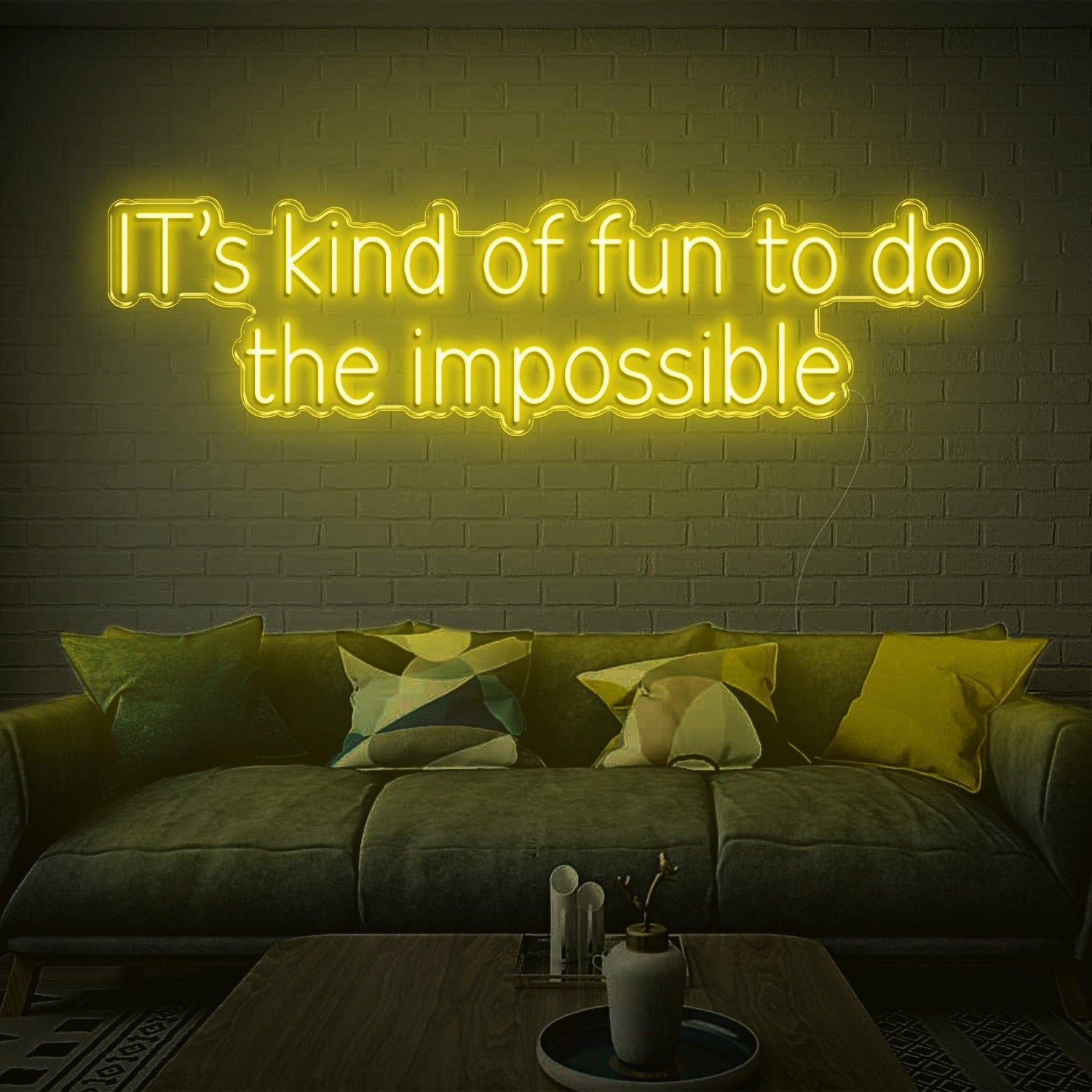Its Kind Of Fun To Do The Impossible Yellow Led Neon Sign For Home Studio Decor | Shineneon