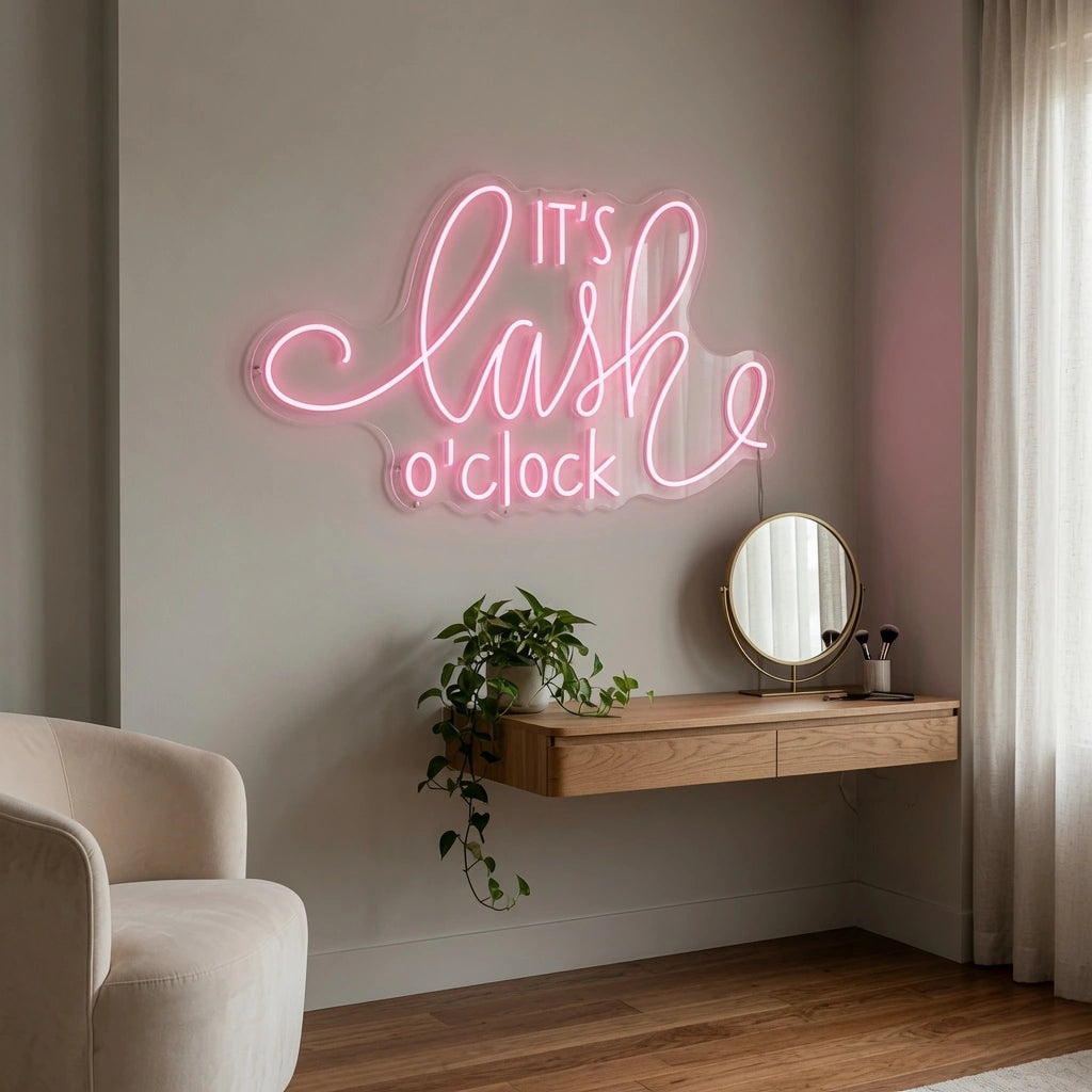 It's Lash O'clock LED Neon Sign - 03 Real Lifestyle Scene
