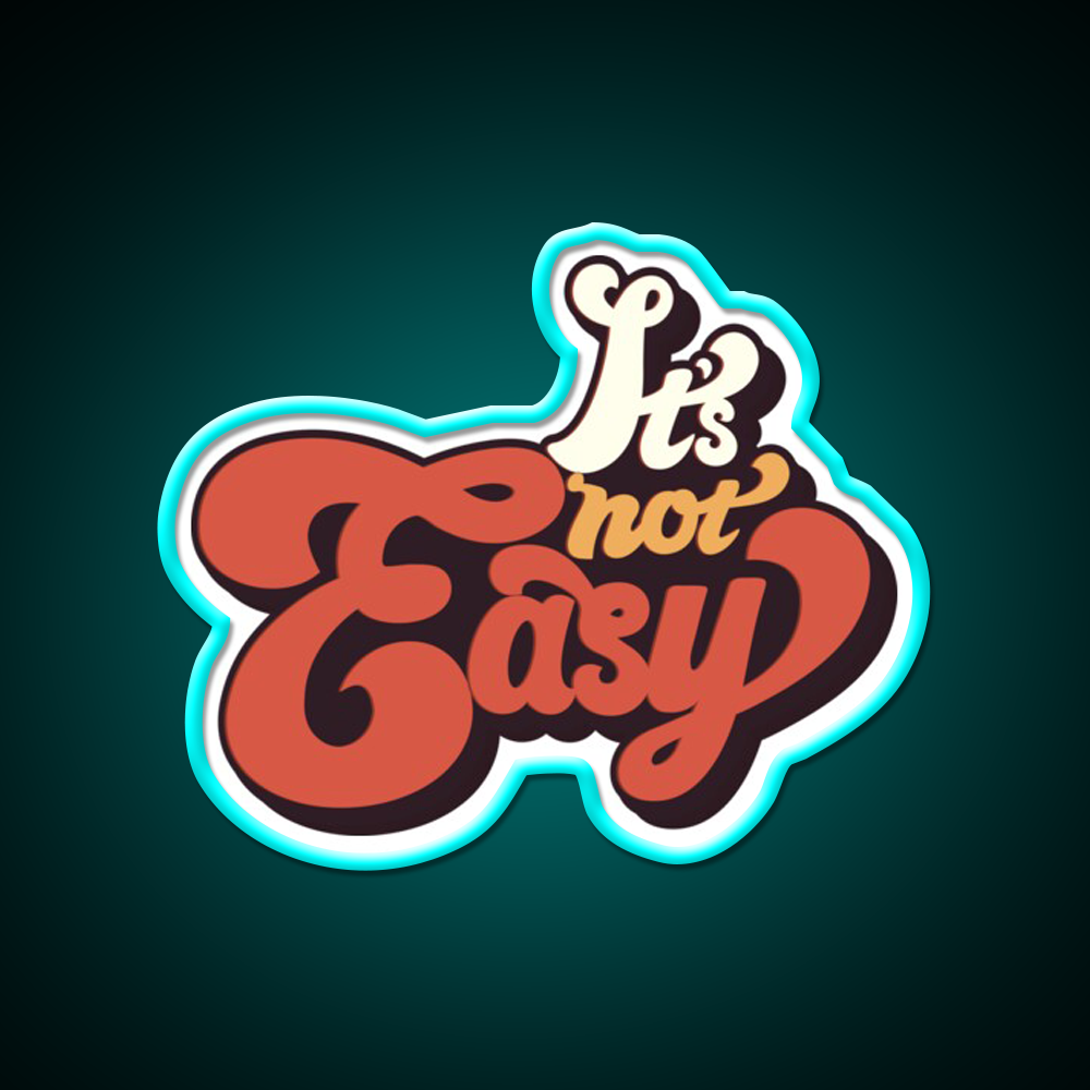 Its Not Easy Vintage Cafe Led Neon Sign Espresso Bar Art Rgb Color