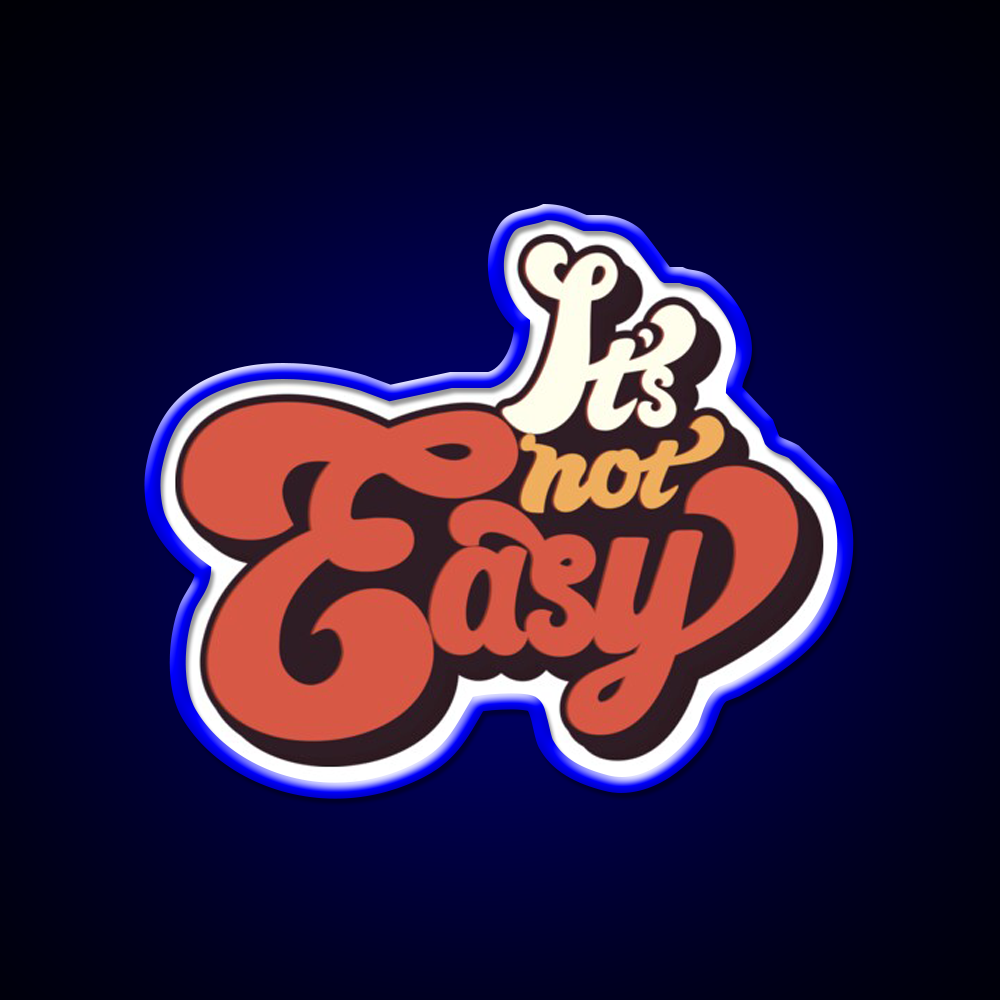 Its Not Easy Vintage Cafe Led Neon Sign Espresso Bar Art Rgb Color
