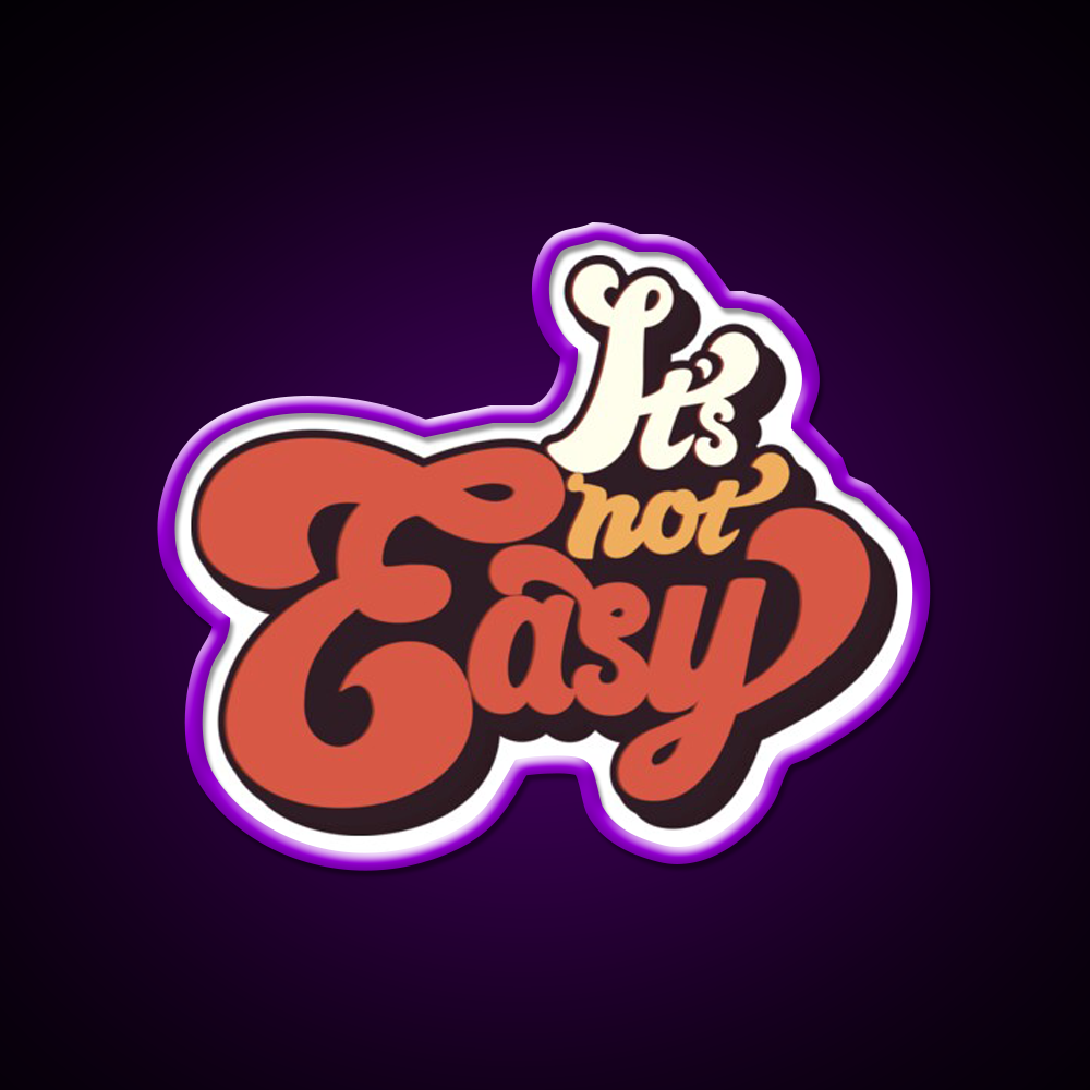 Its Not Easy Vintage Cafe Led Neon Sign Espresso Bar Art Rgb Color