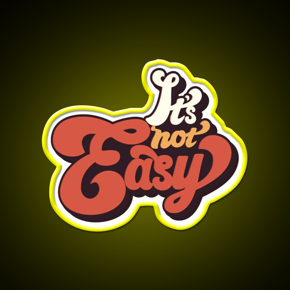 Its Not Easy Vintage Cafe Led Neon Sign Espresso Bar Art Rgb Color