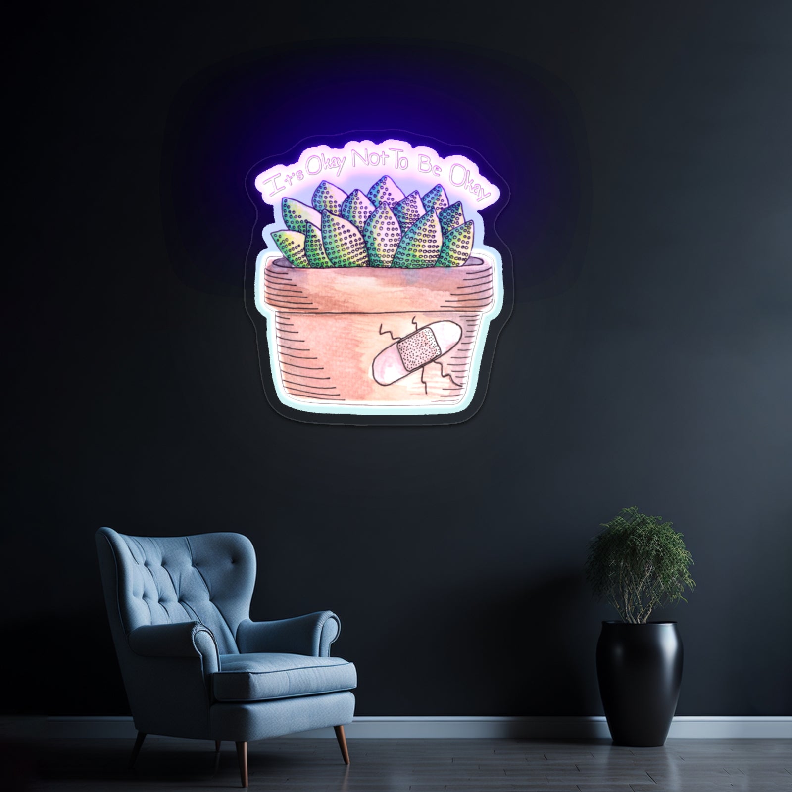 Its Okay Not To Be Okay Artwork Neon Sign Artwork For Sale