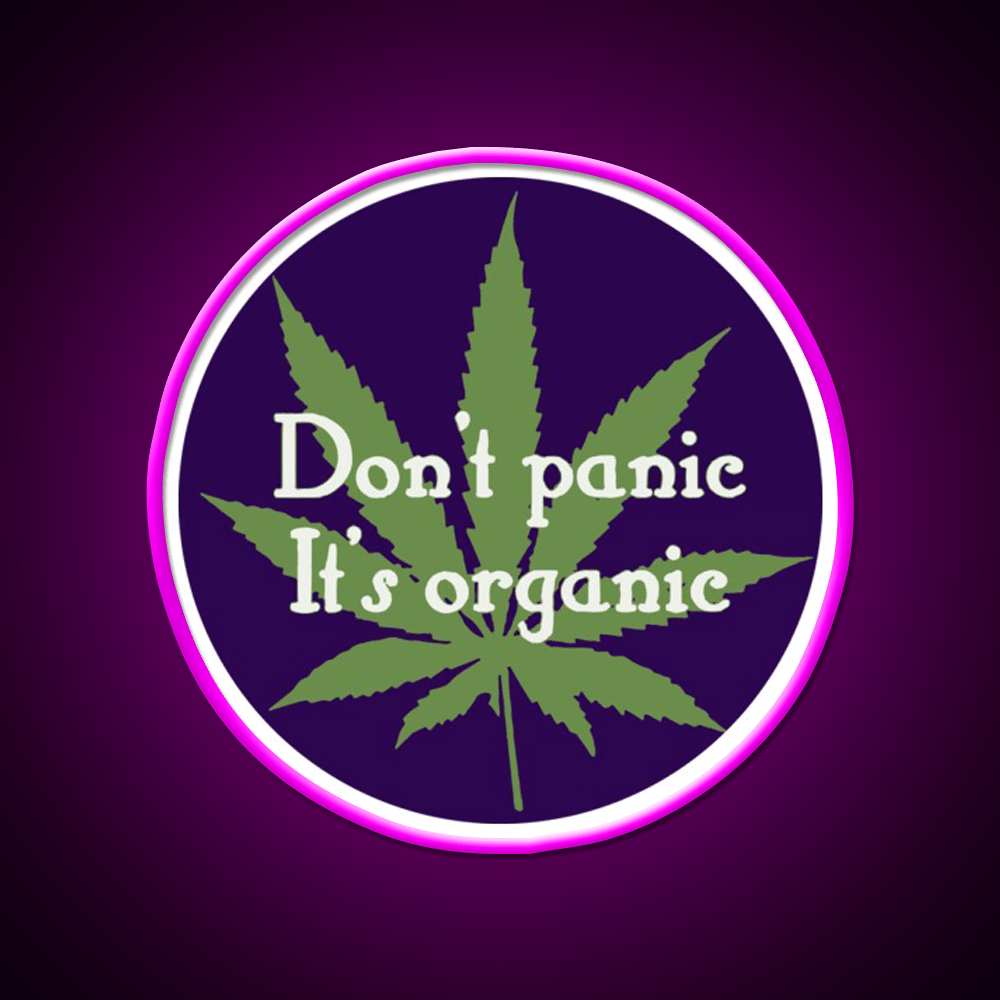 Its Organic Hemp Inspired Green Leaf Led Neon Sign Rgb Color - Shineneon
