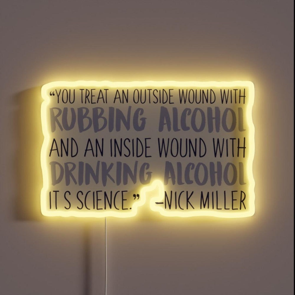 Its Science Nick Miller Rgb Led Neon Sign - Custom LED neon sign front view