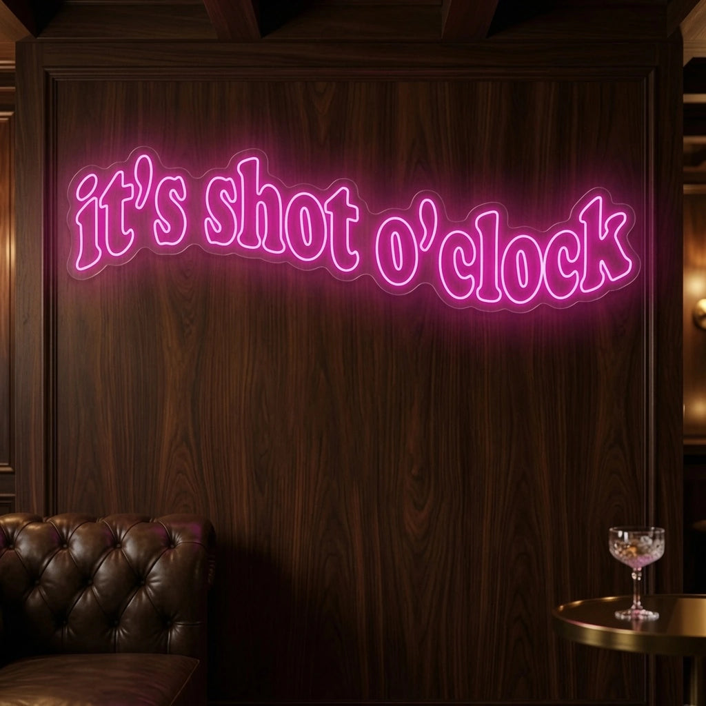 It's Shot O'clock LED Neon Sign - 01 Original Product Image