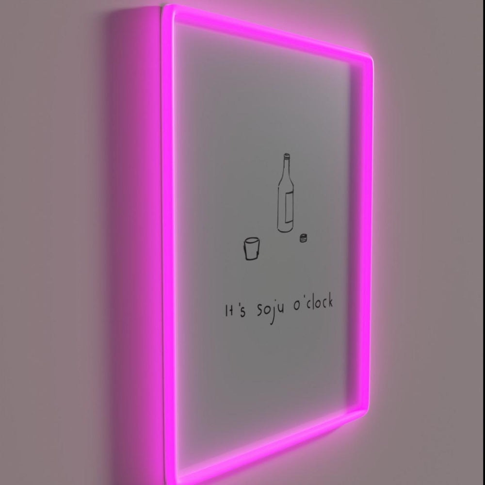 Its Soju Time Mint Kdrama Kpop Rgb Led Neon Sign - LED neon sign close-up detail
