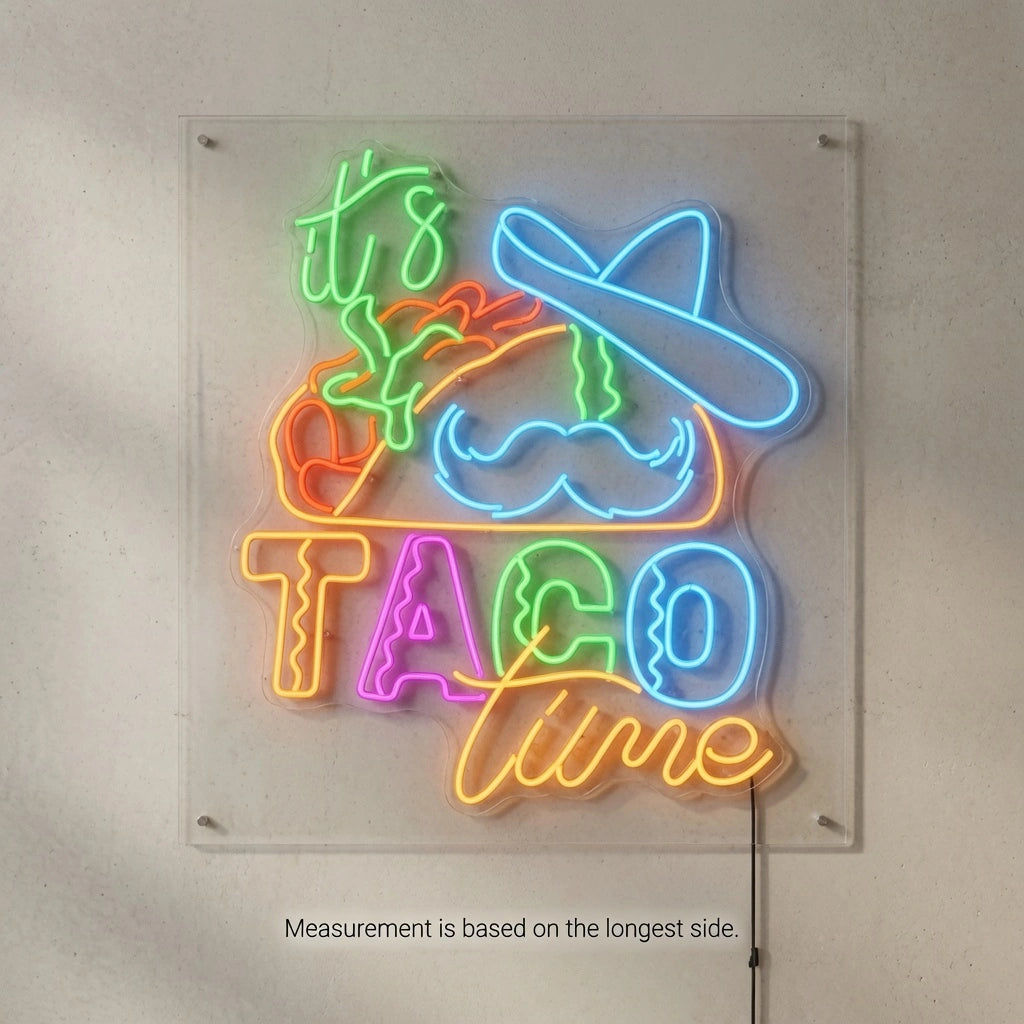 It's Taco Time LED Neon Sign - 04 Size Image