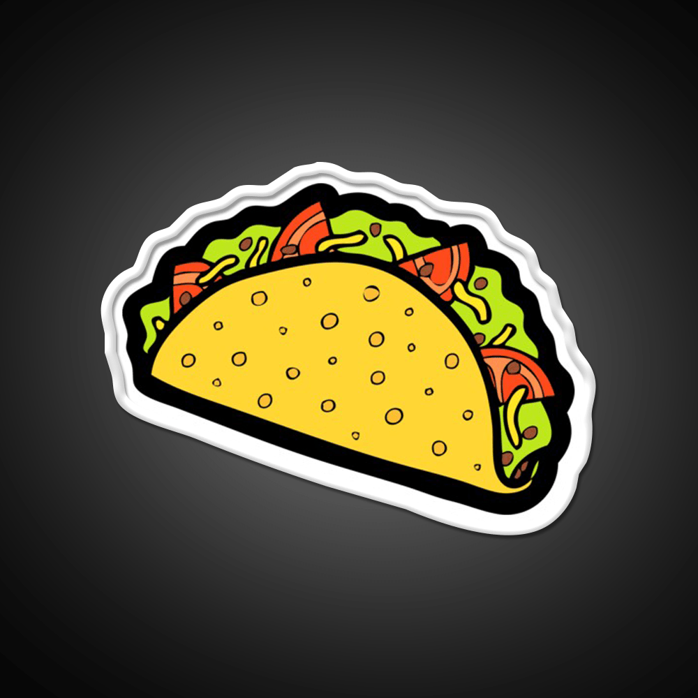 Its Taco Time Snack Food Led Neon Sign Rgb Color - Shineneon