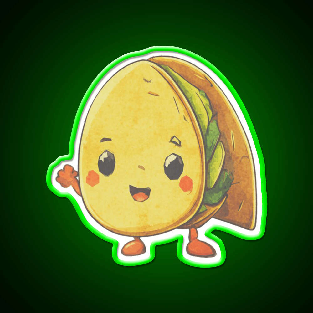 Its Taco Time Taco Led Neon Sign Mexican Food Sign Rgb Color - Shineneon