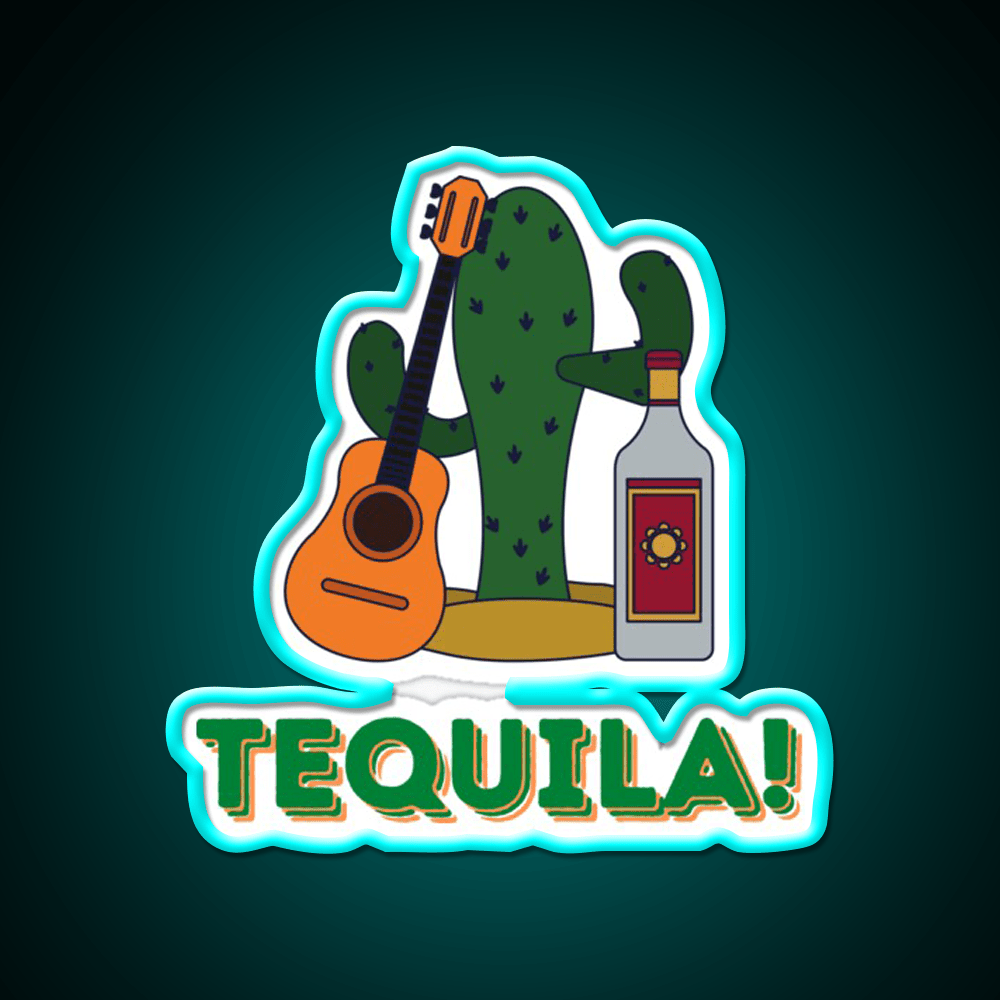 Its Tequila Time Party Drink Tequila Led Neon Sign Rgb Color - Shineneon