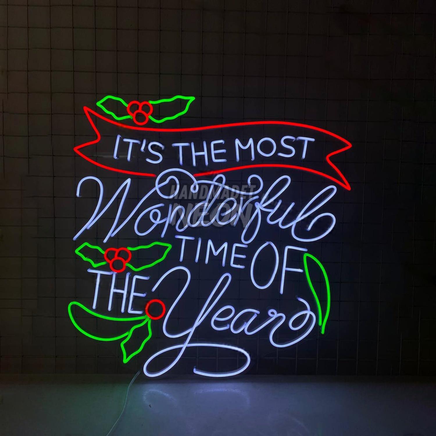 Its The Most Wonderful Time Of The Year Led Neon Sign Led Decor | Shineneon