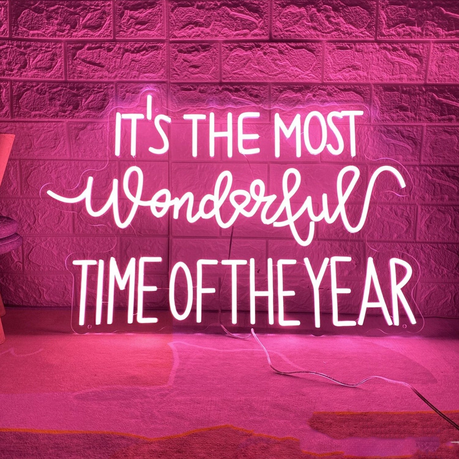 Its The Most Wonderful Time Of The Year Merry Christmas Neon Sign Christmas Decorations | Shineneon