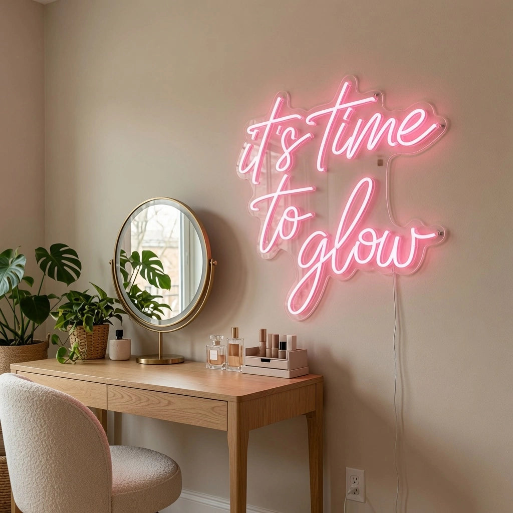 It's Time To Glow LED Neon Sign - 03 Real Lifestyle Scene