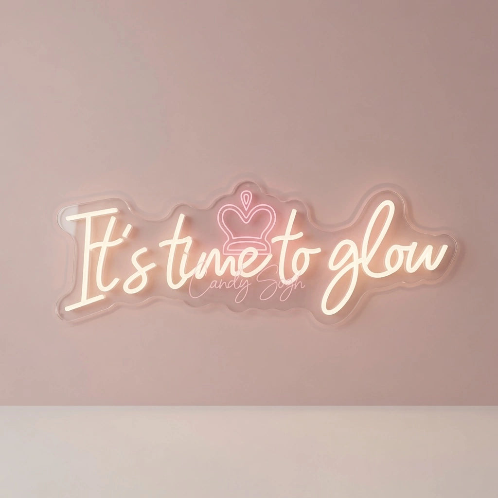 It's Time To Glow LED Neon Sign Home Wall Art - 01 Original Product Image