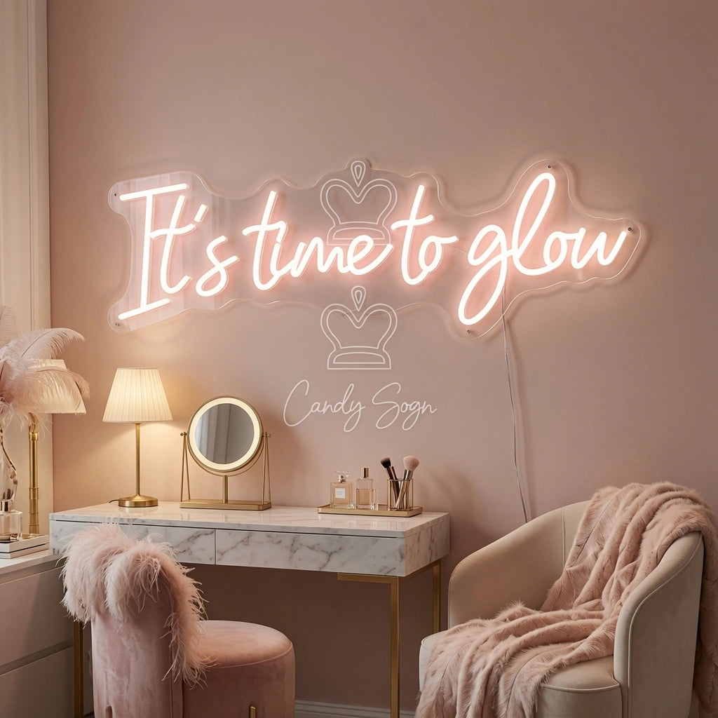 It's Time To Glow LED Neon Sign Home Wall Art - 02 High-Converting Product Image