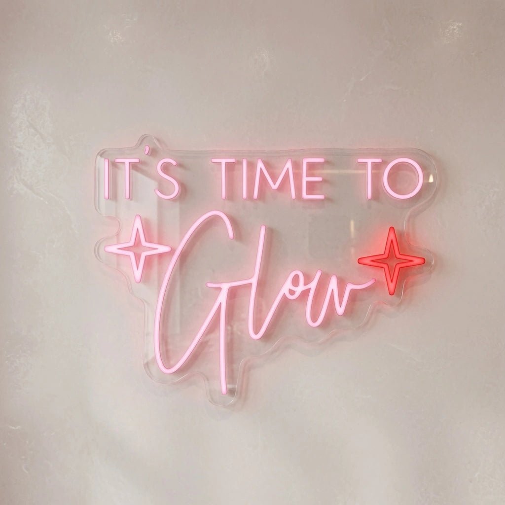 It's Time To Glow Wall Decor LED Neon Sign - Shineneon