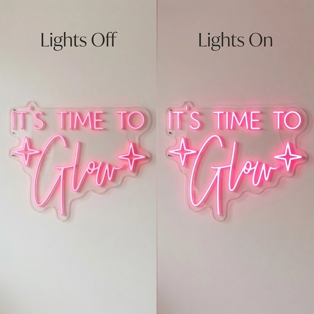 It's Time To Glow Wall Decor LED Neon Sign - Shineneon