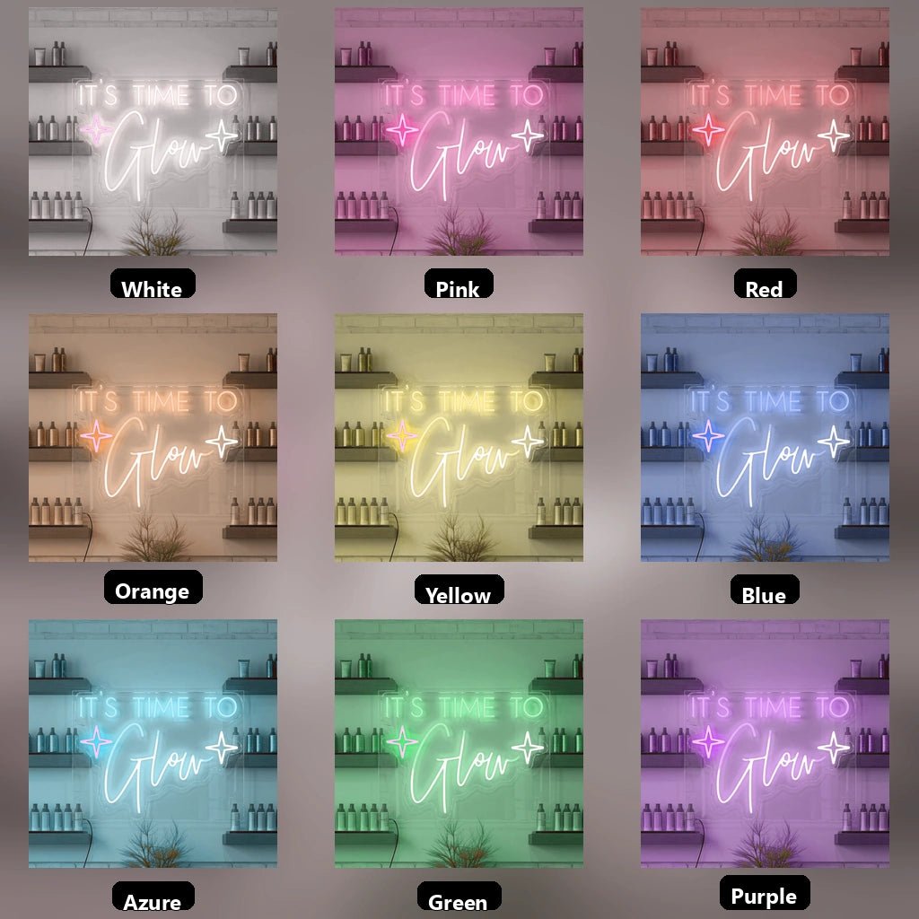 It's Time To Glow Wall Decor LED Neon Sign - Shineneon