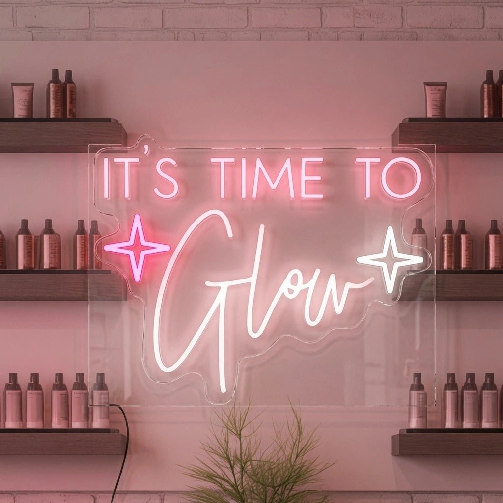 It's Time To Glow Wall Decor LED Neon Sign - Shineneon