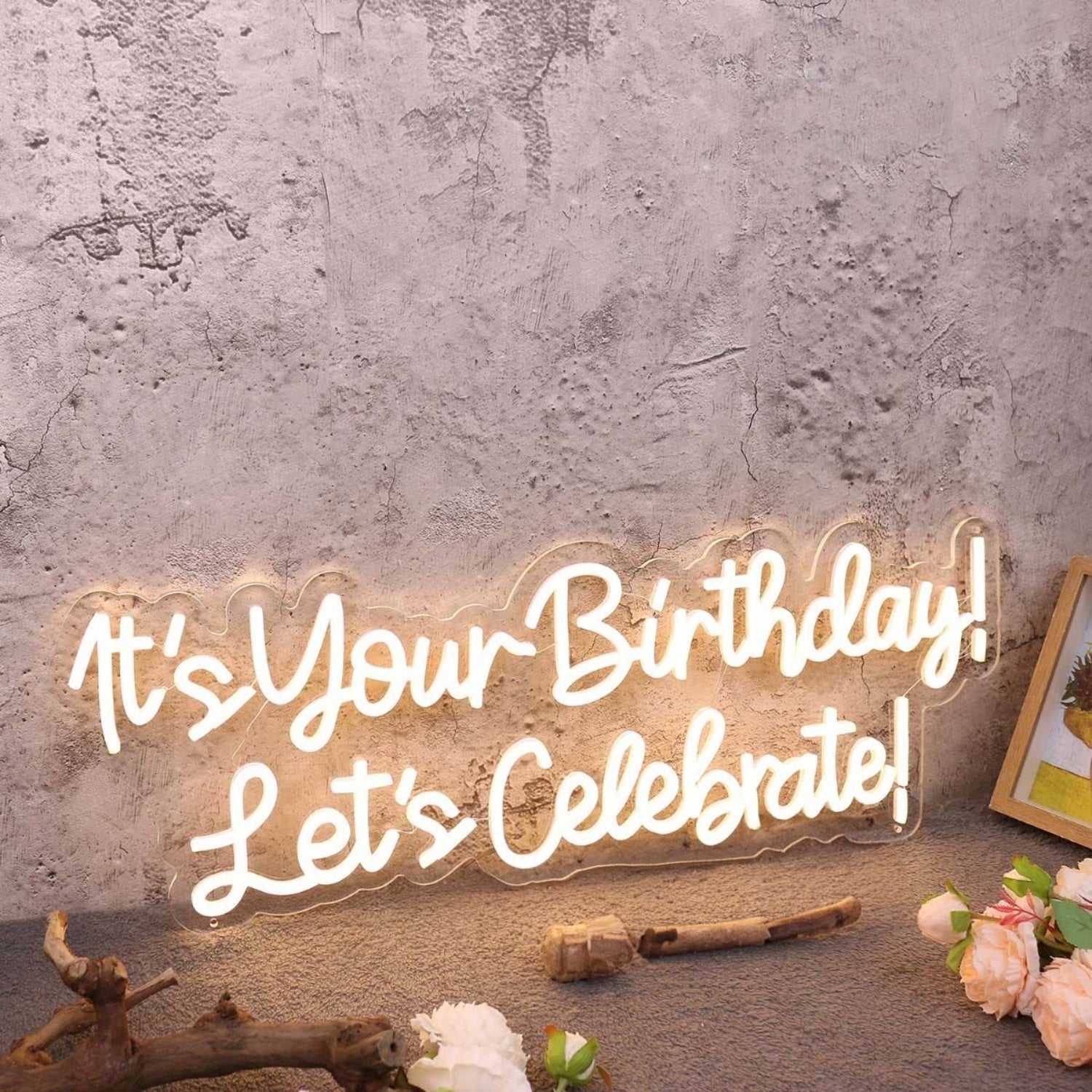 Its Your Birthday Lets Celebrate Yellow Led Neon Sign - Shineneon