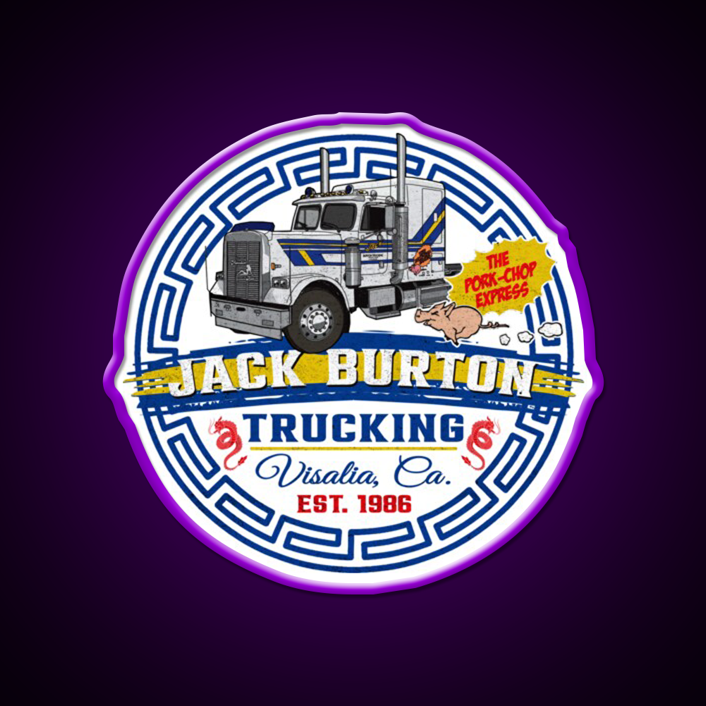Jack Burton Pork Chop Express Circle Lts Asian Cultural Led Neon Sign Rgb Color - LED neon sign view 9