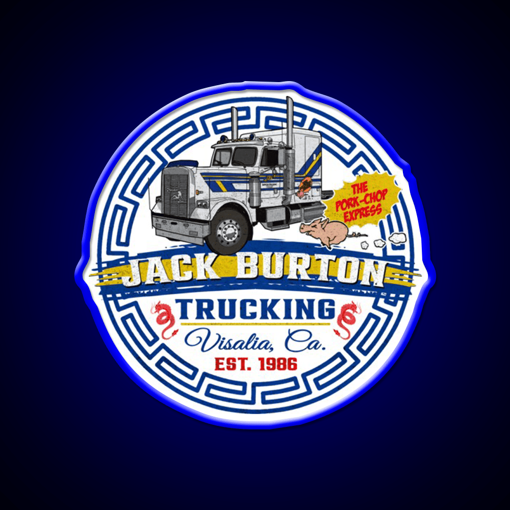 Jack Burton Pork Chop Express Circle Lts Asian Cultural Led Neon Sign Rgb Color - Shineneon