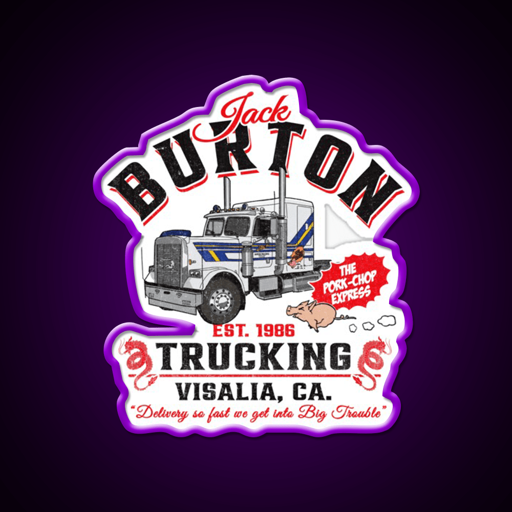 Jack Burton Pork Chop Express Trucking Dks Asian Cultural Led Neon Sign Rgb Color - Shineneon