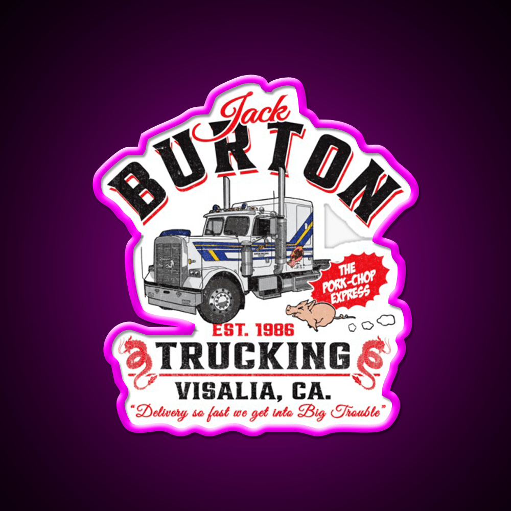 Jack Burton Pork Chop Express Trucking Dks Asian Cultural Led Neon Sign Rgb Color - Shineneon