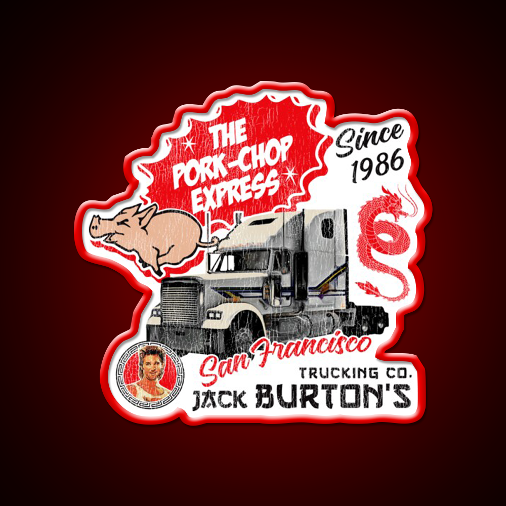 Jack Burton Pork Chop Express Trucking Lts Worn Cultural Led Neon Sign Rgb Color - LED neon sign view 10