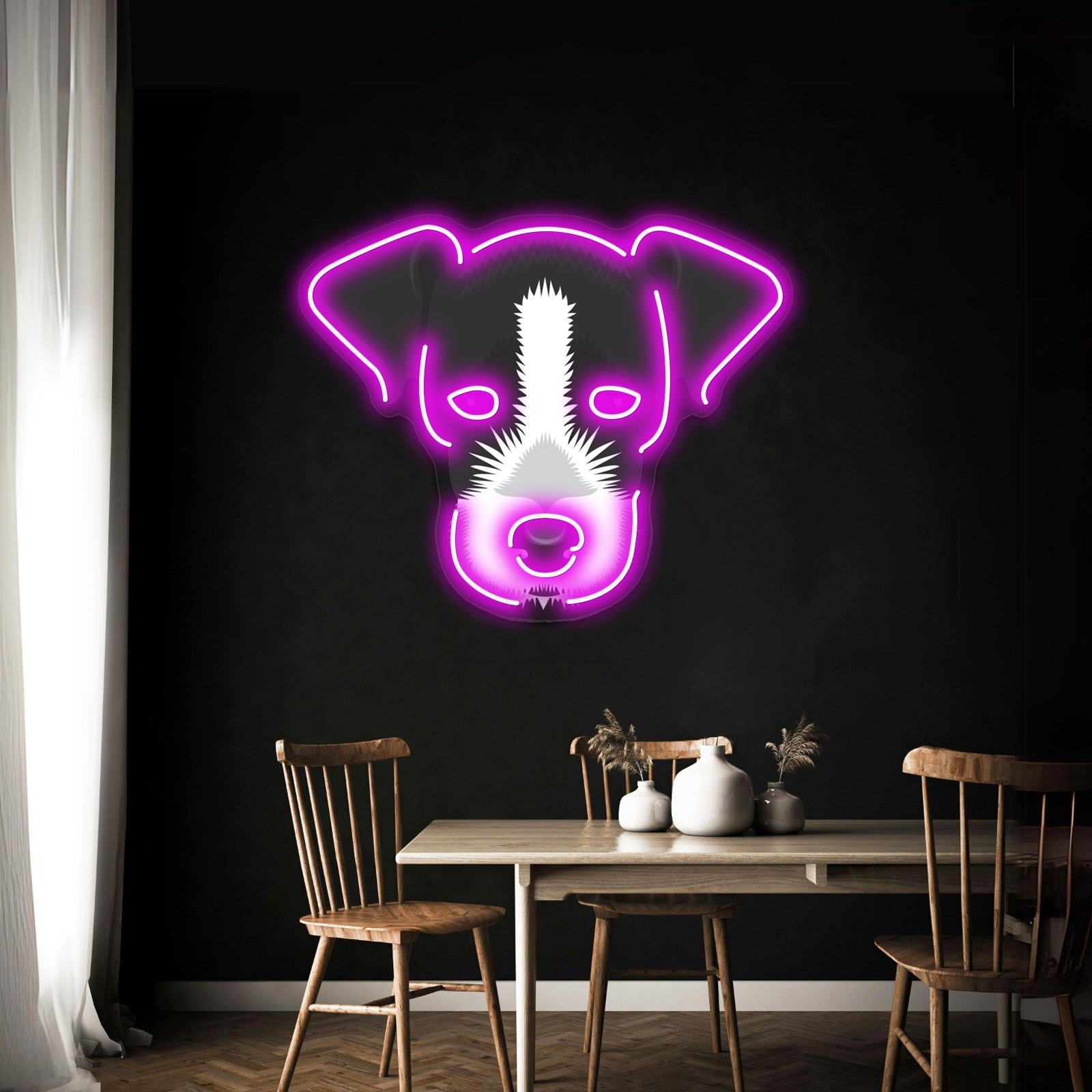 Jack Russell Terrier Artwork Room Lights Neon - Shineneon