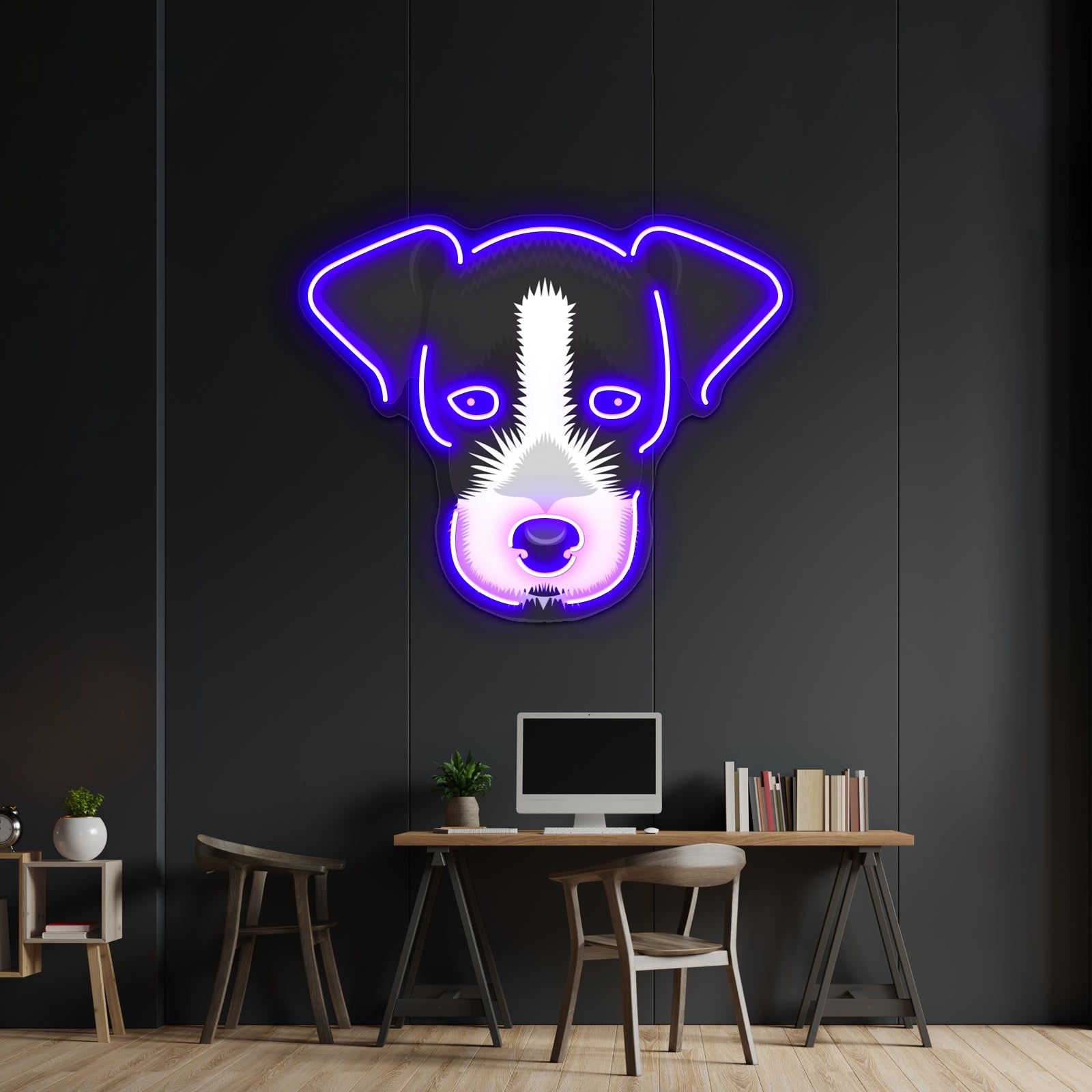 Jack Russell Terrier Artwork Room Lights Neon - Shineneon