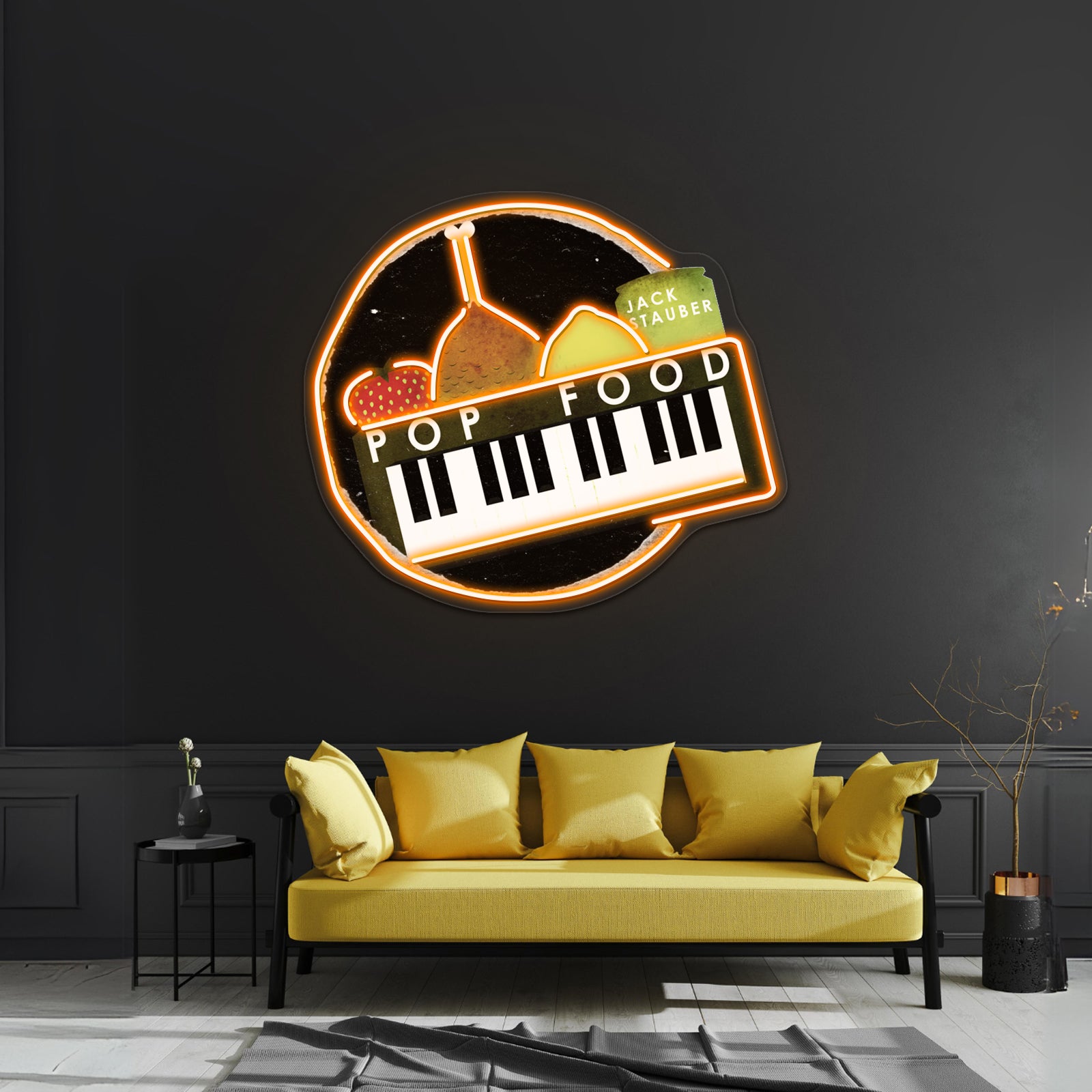 Jack Stauber Pop Food High Quality Artwork Room Lights Neon