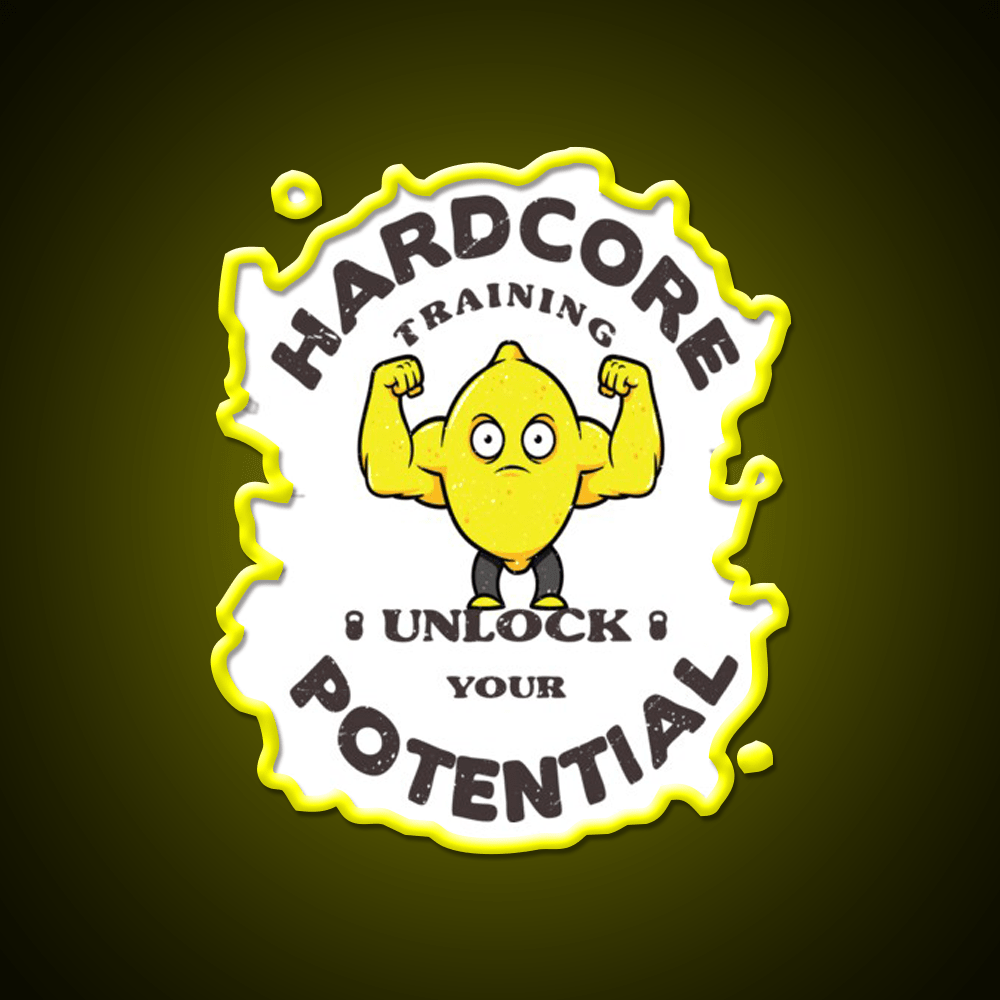 Jacked Lemon Workout Bodybuilding Gym Fitness Led Neon Sign Rgb Color - Shineneon
