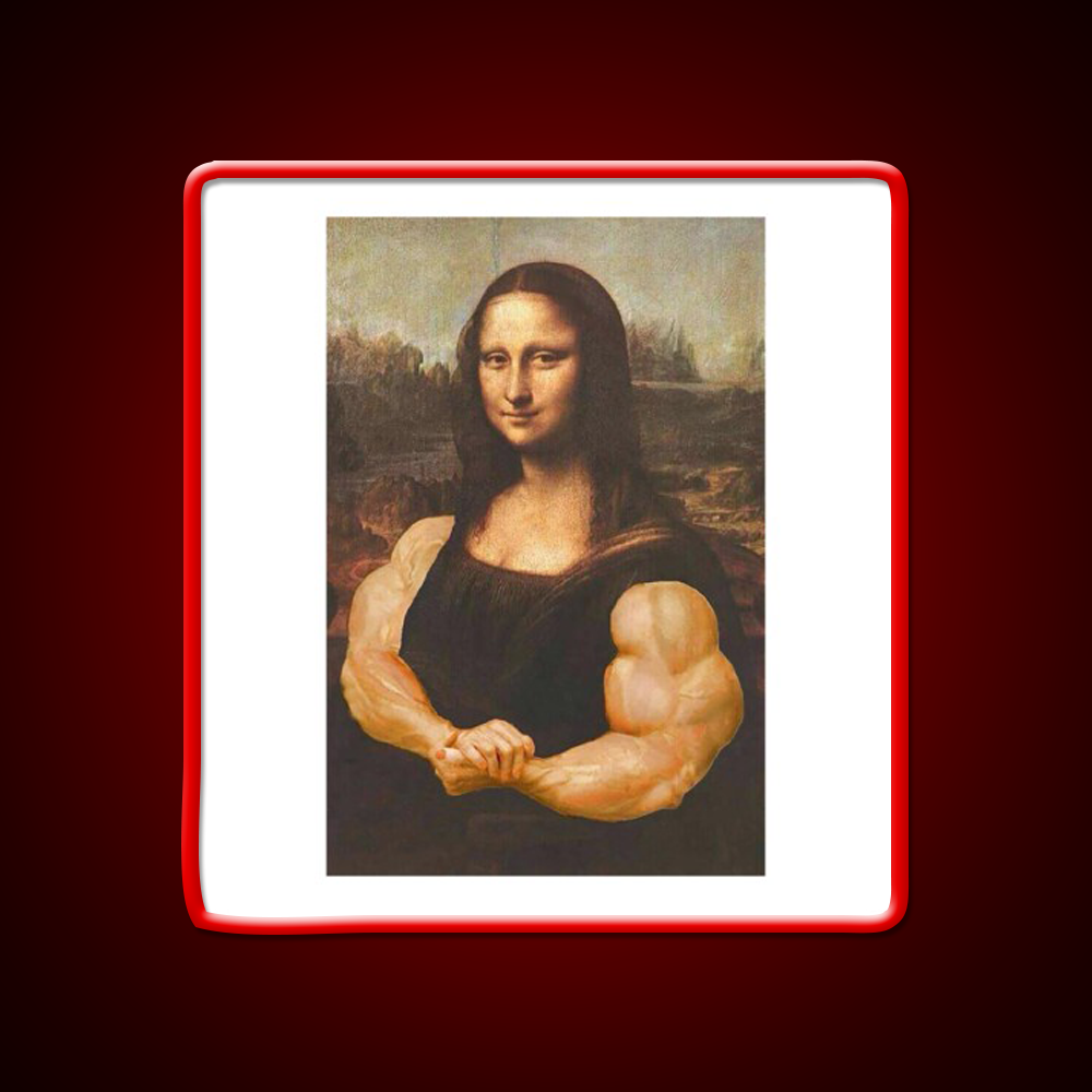 Jacked Monalisa Gym Fitness Led Neon Sign Rgb Color