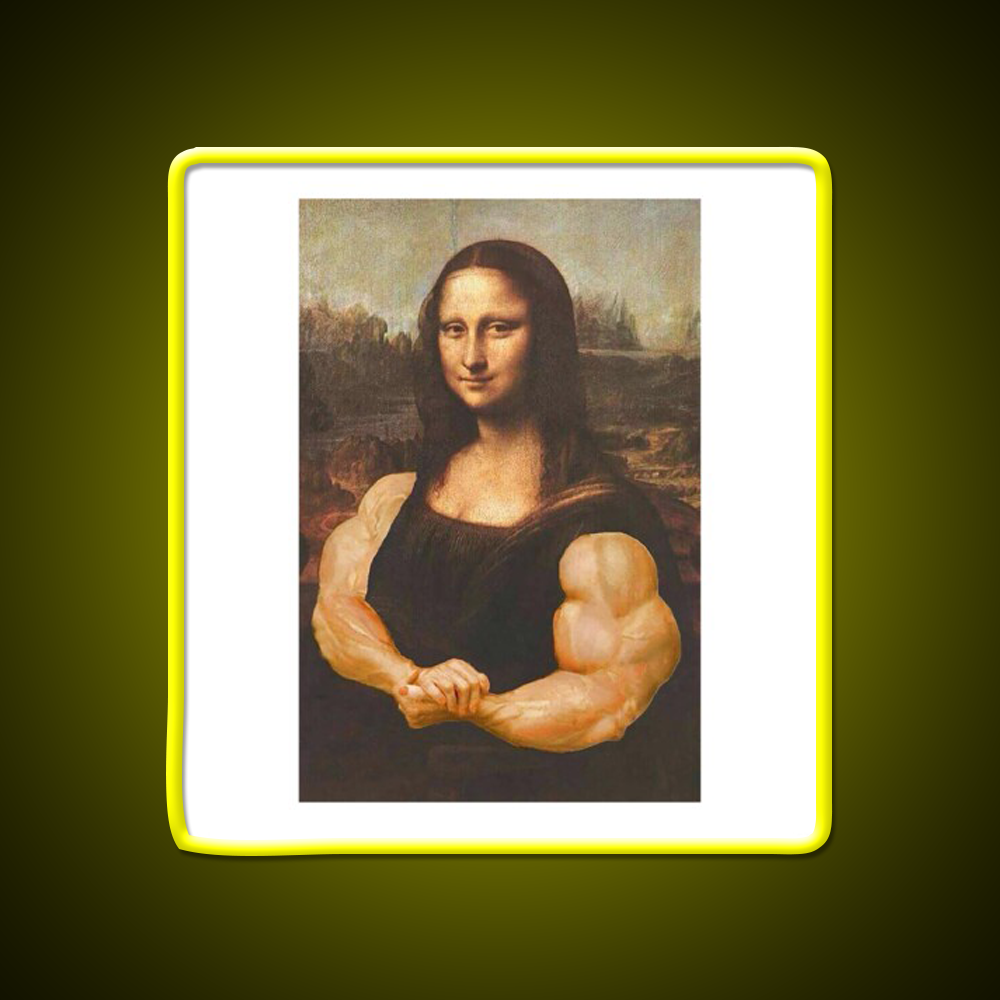 Jacked Monalisa Gym Fitness Led Neon Sign Rgb Color