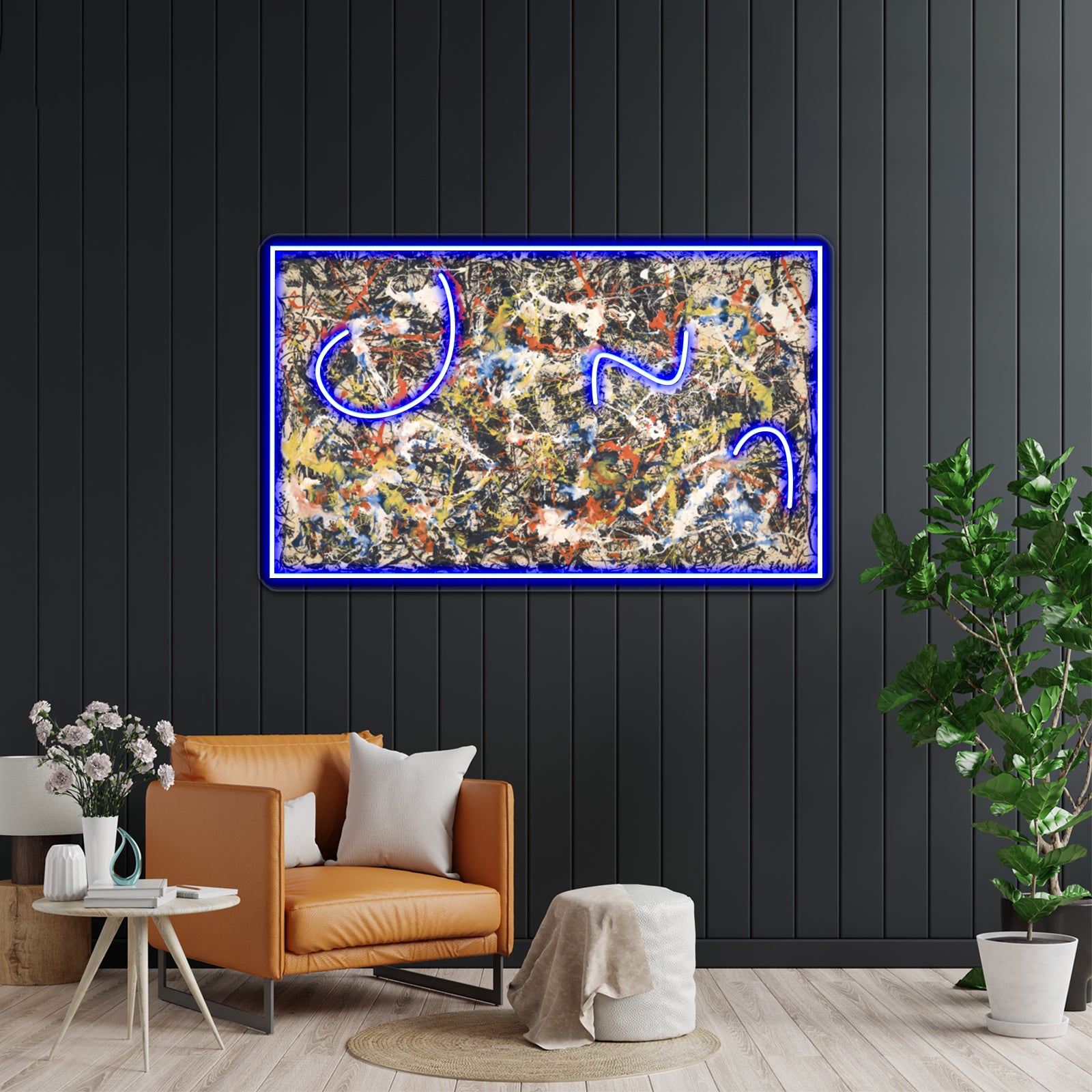 Jackson Pollack Convergence Wall Artwork Neon Signs | Shineneon