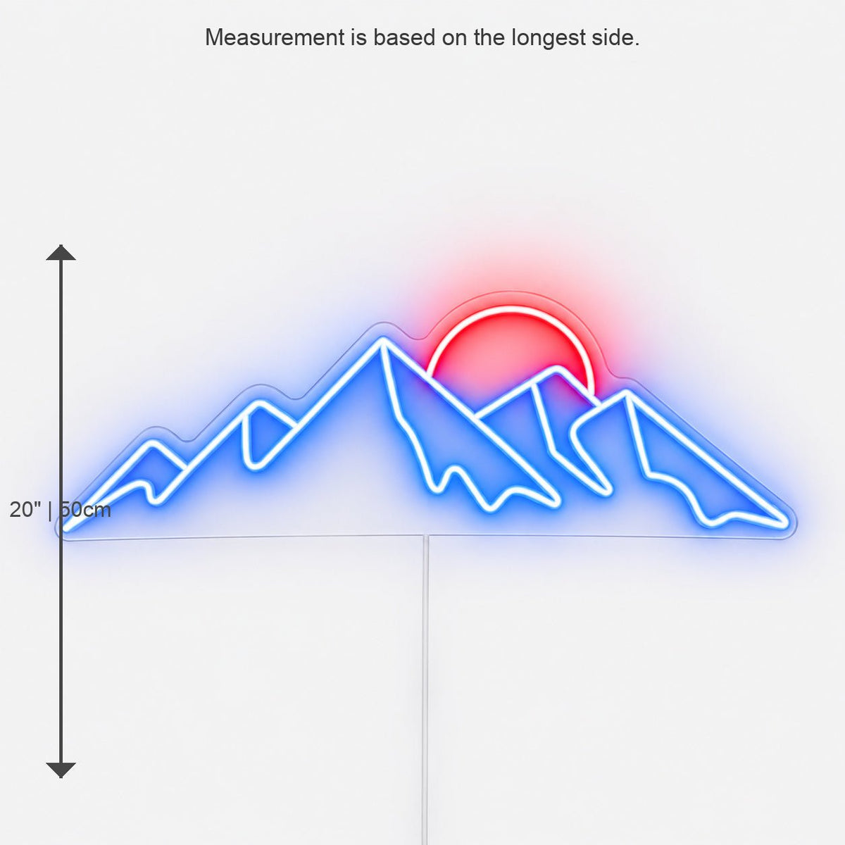 Jagged Mountain Sunset LED Neon Sign - Shineneon