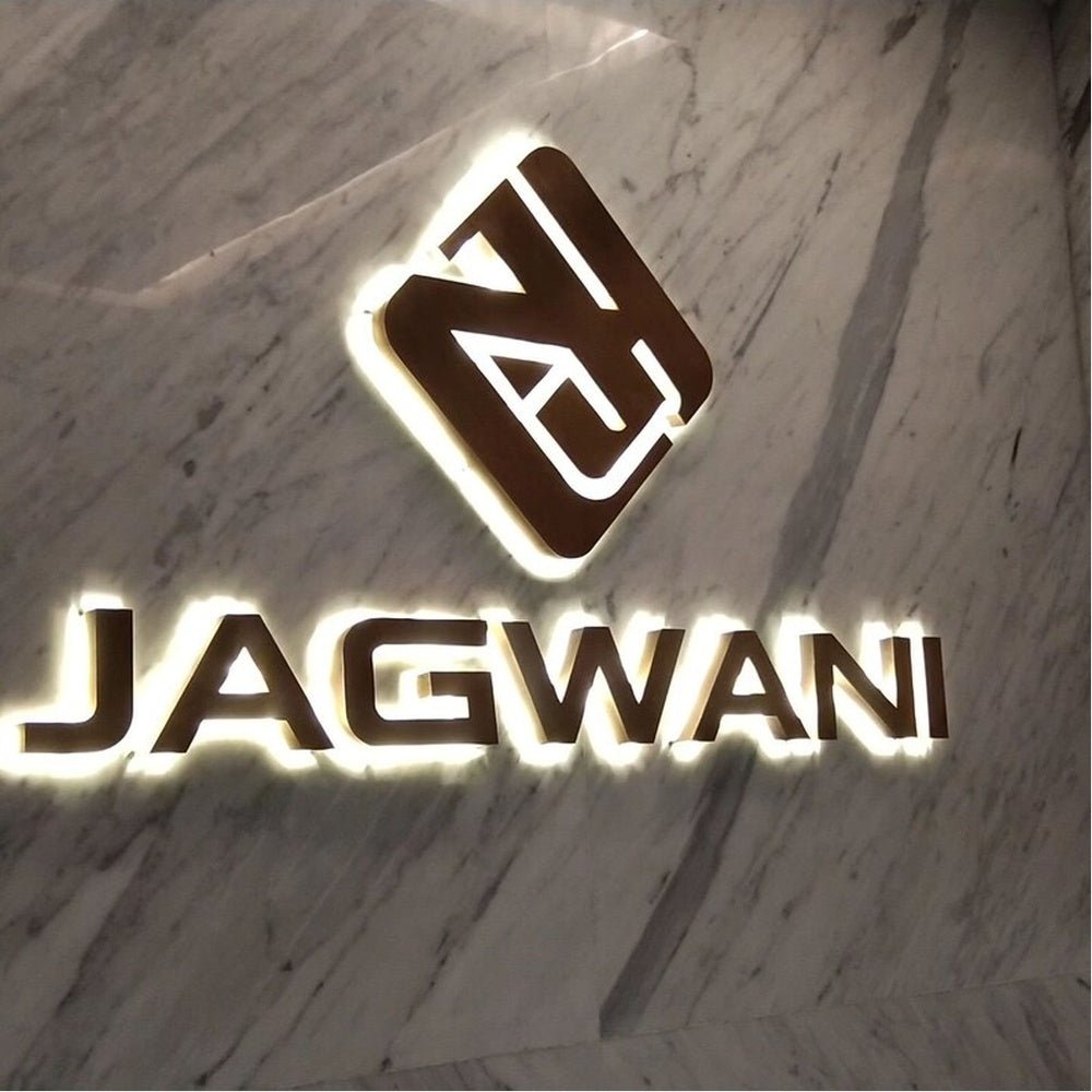 Jagwani With Logo 3D Backlit Channel Letters Led Light Sign - Shineneon