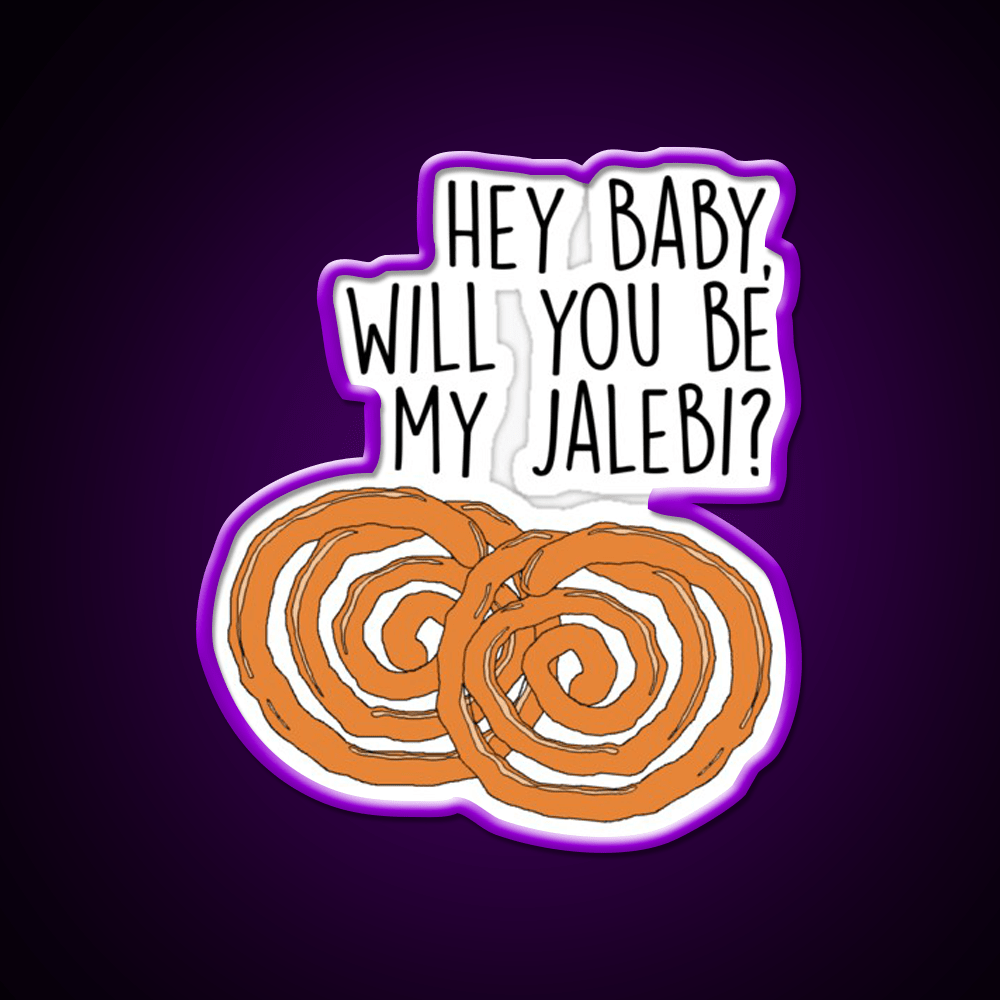 Jalebi Baby Snack Lines Snack Food Led Neon Sign Rgb Color - Shineneon