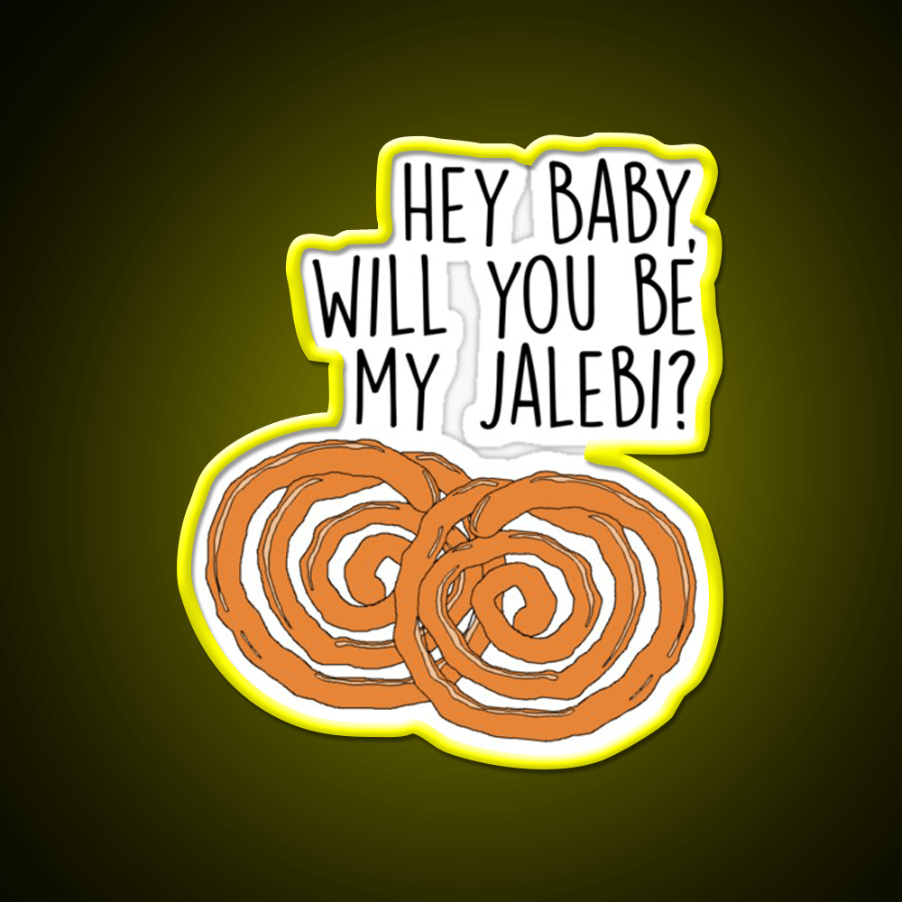 Jalebi Baby Snack Lines Snack Food Led Neon Sign Rgb Color - Shineneon